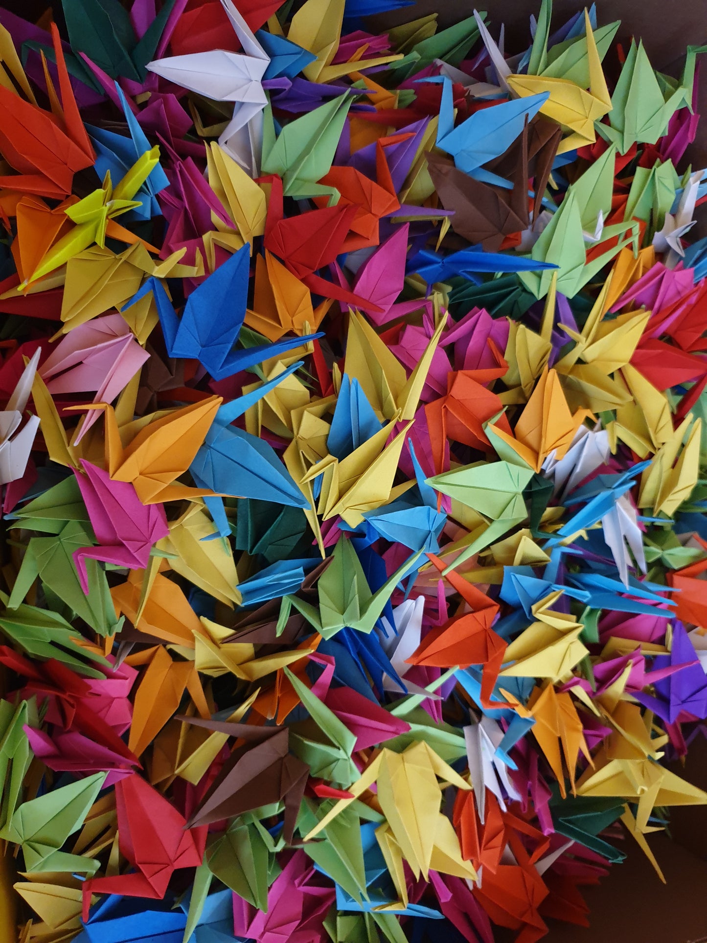 The Origami Cranes in Mixed Colors