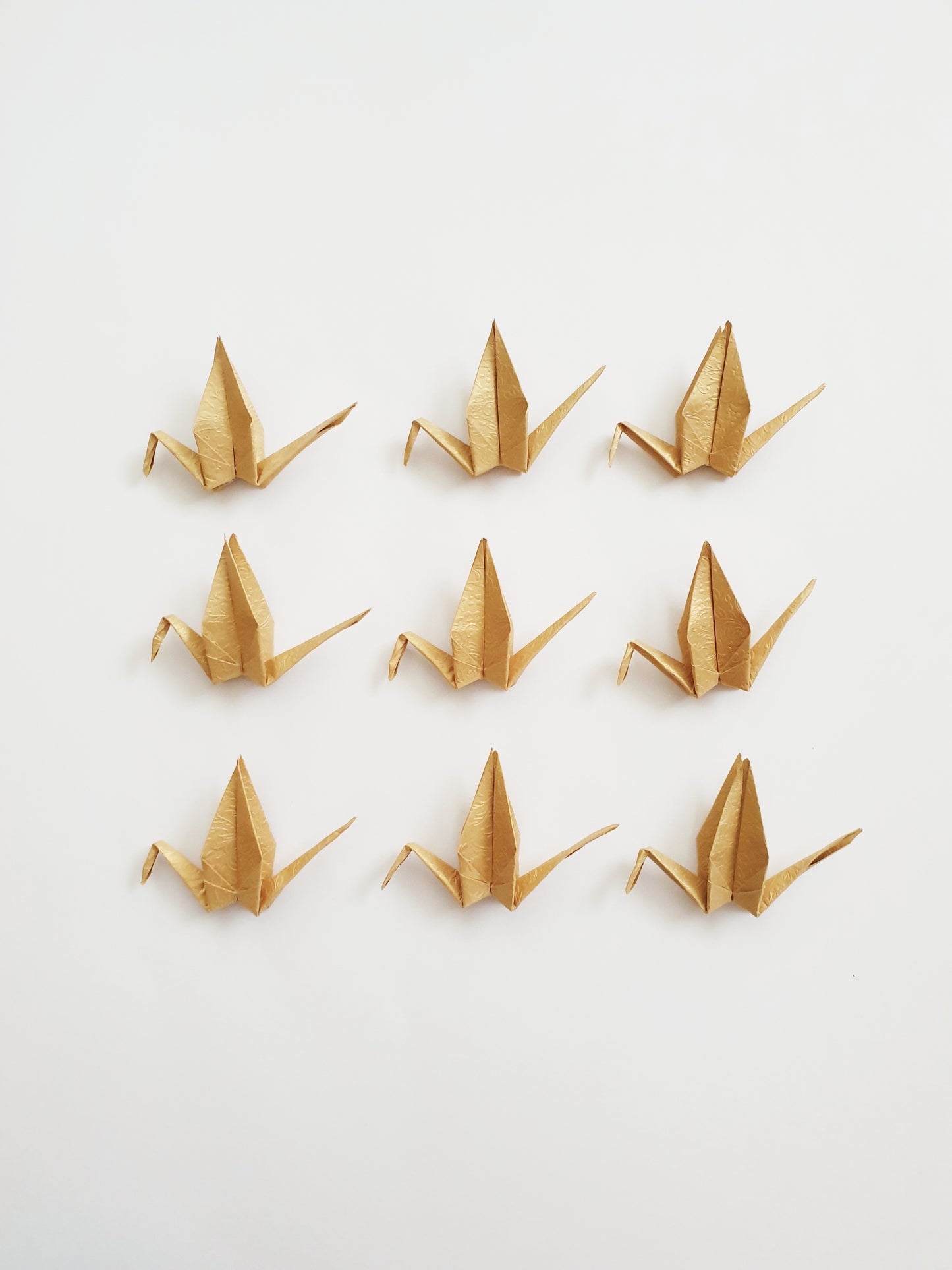 The Golden Origami Cranes