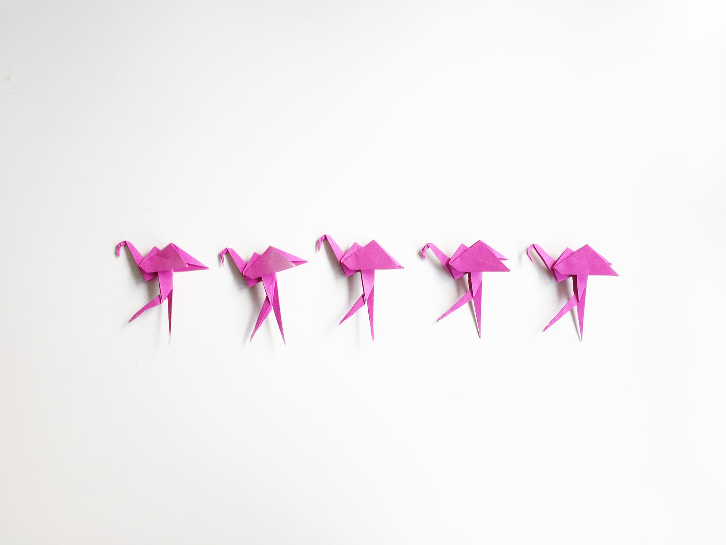 The Origami Flamingos