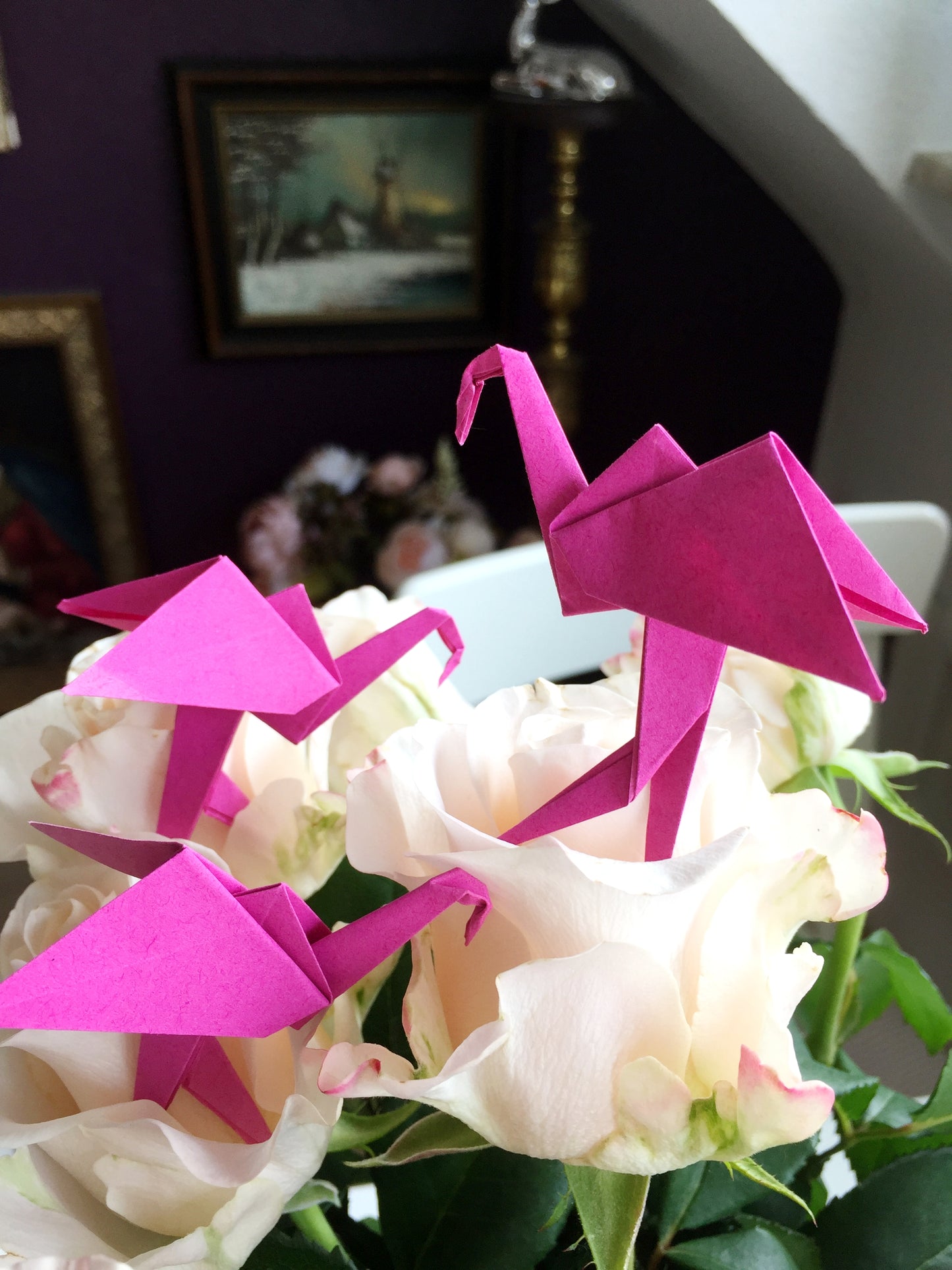 The Origami Flamingos