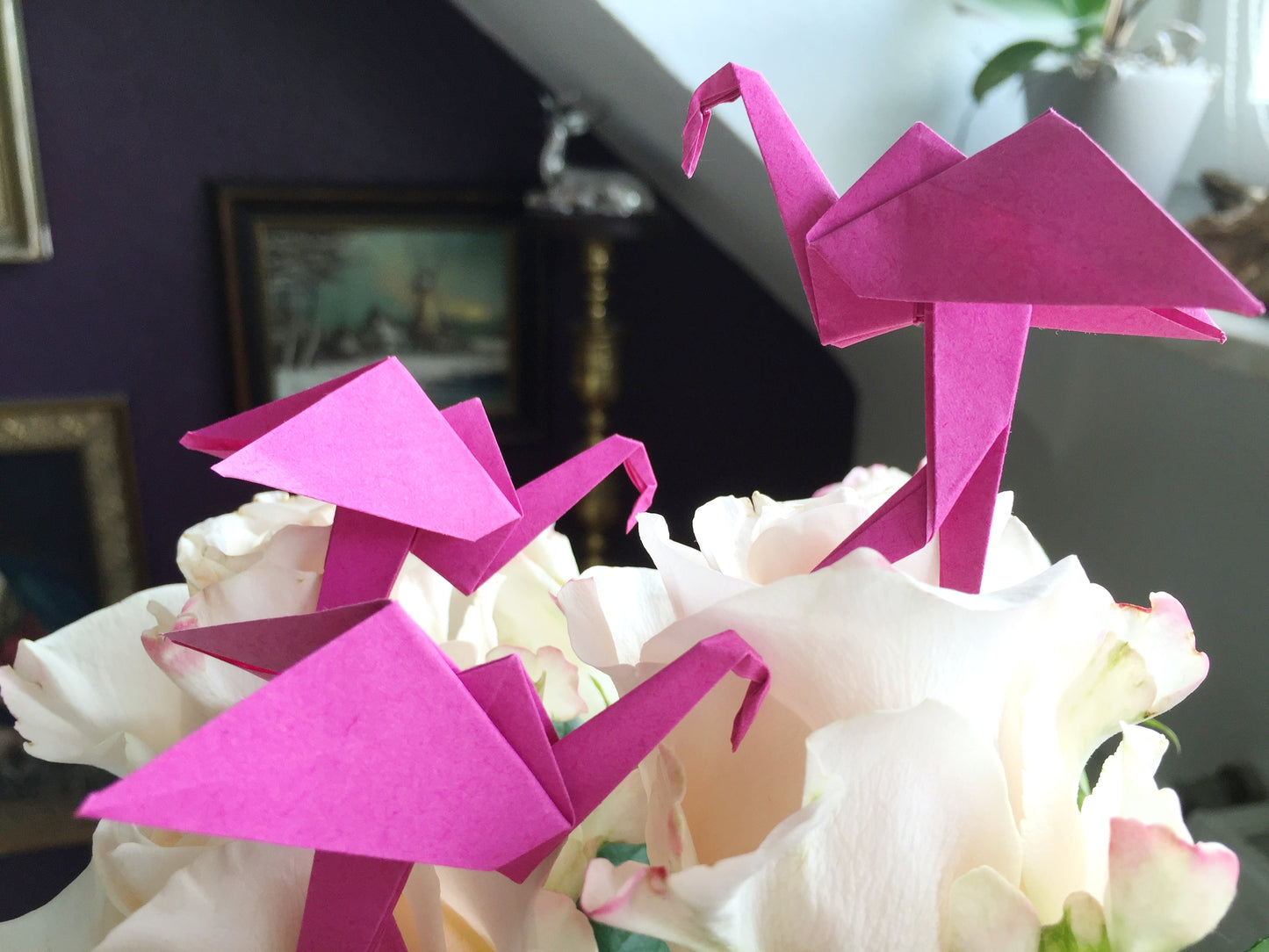 The Origami Flamingos