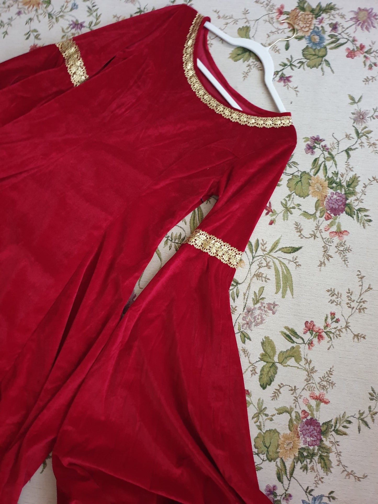 The Arwen Red Velvet Gown