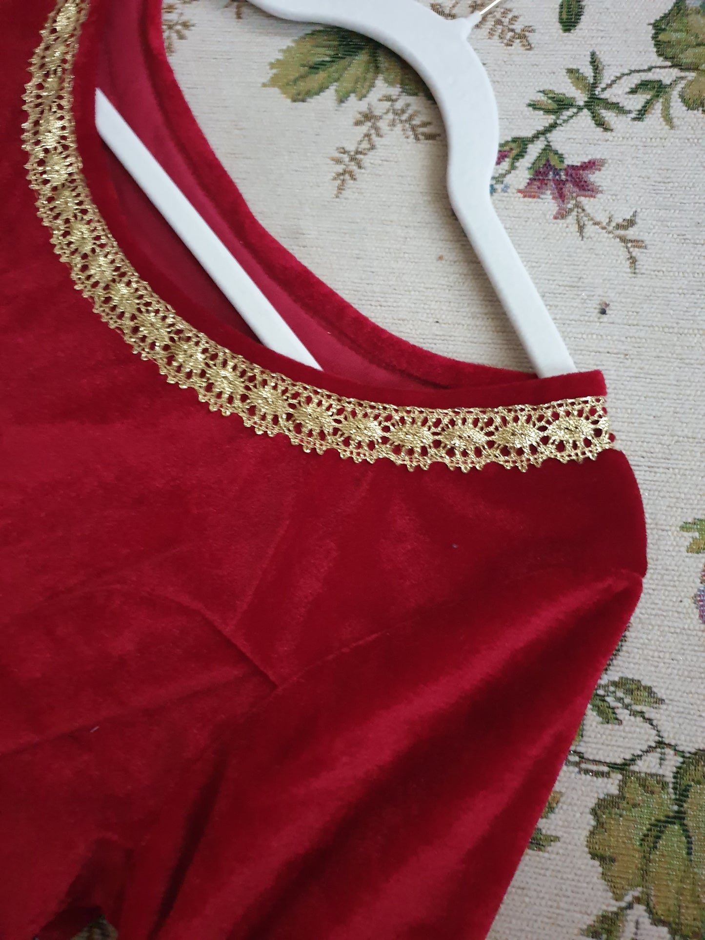 The Arwen Red Velvet Gown