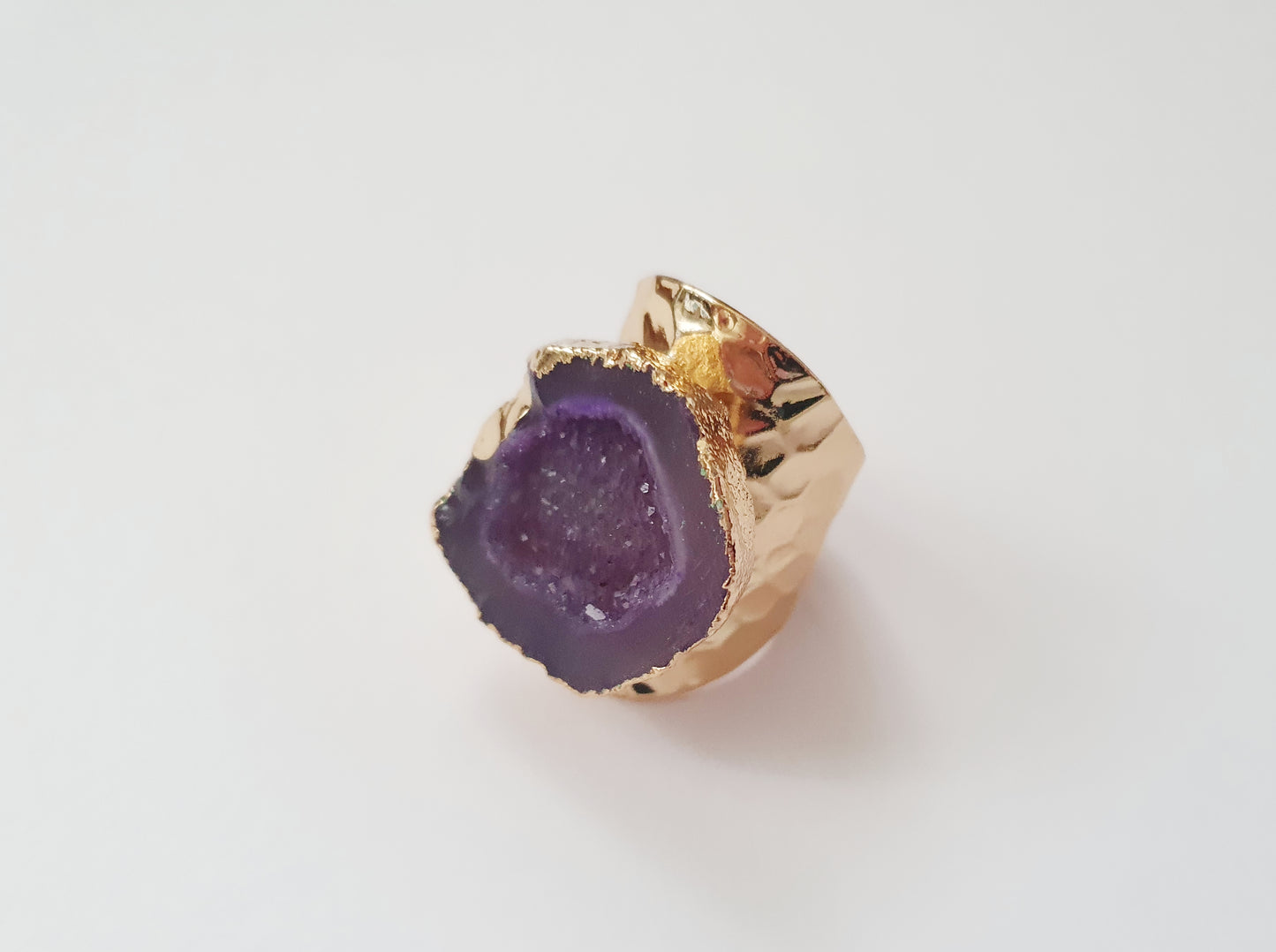 The Luxurious Violet Geode Ring