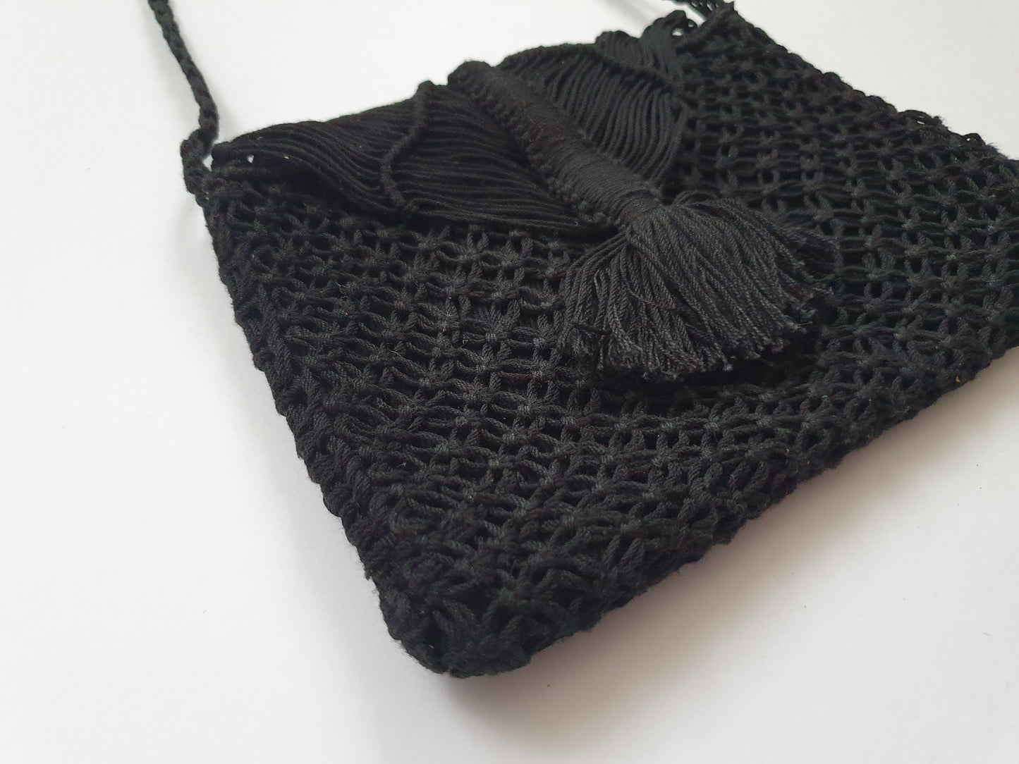 Authentic Vintage Crocheted Handbag from the 1970s
