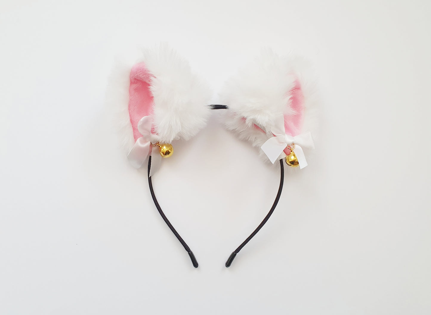The White Furry Cat Ear Headband