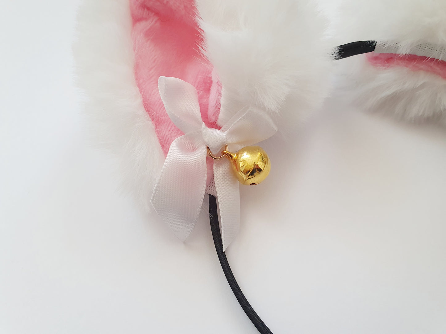The White Furry Cat Ear Headband