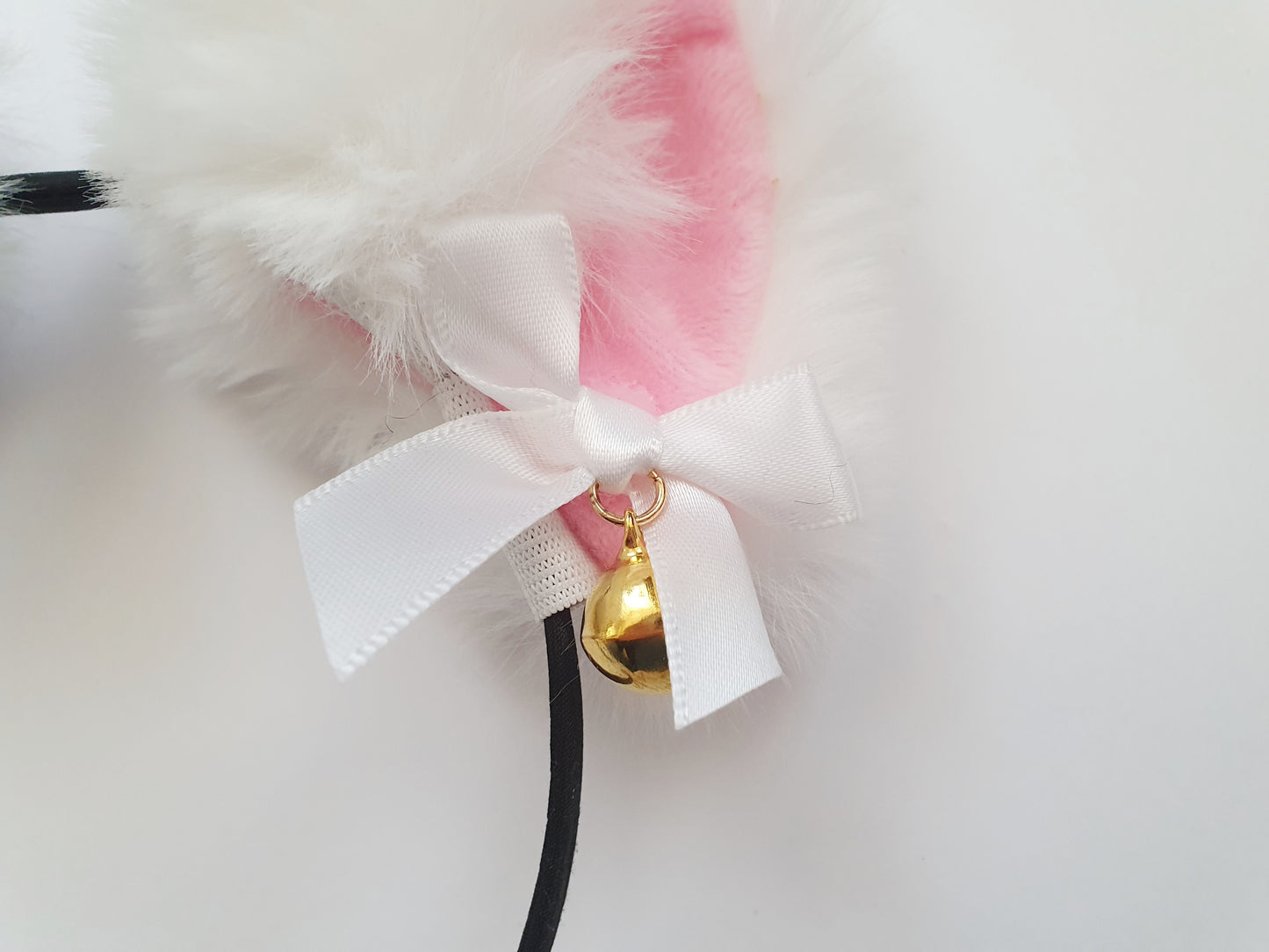 The White Furry Cat Ear Headband