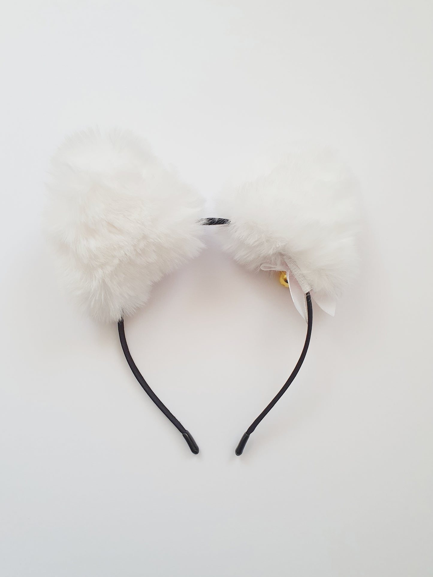 The White Furry Cat Ear Headband