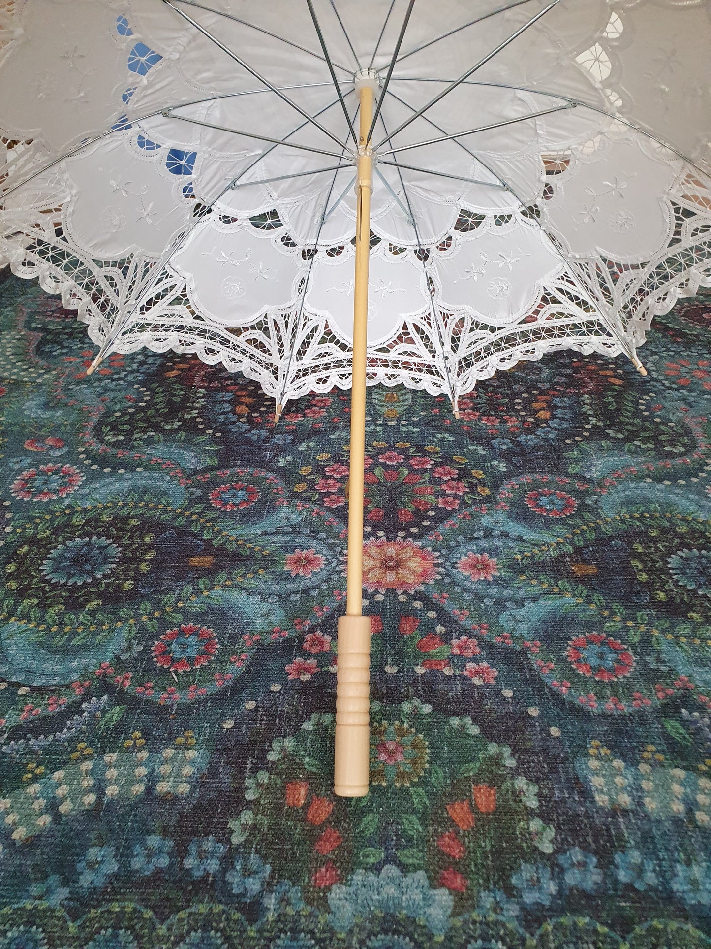 The Victorian Bride Lace Parasol