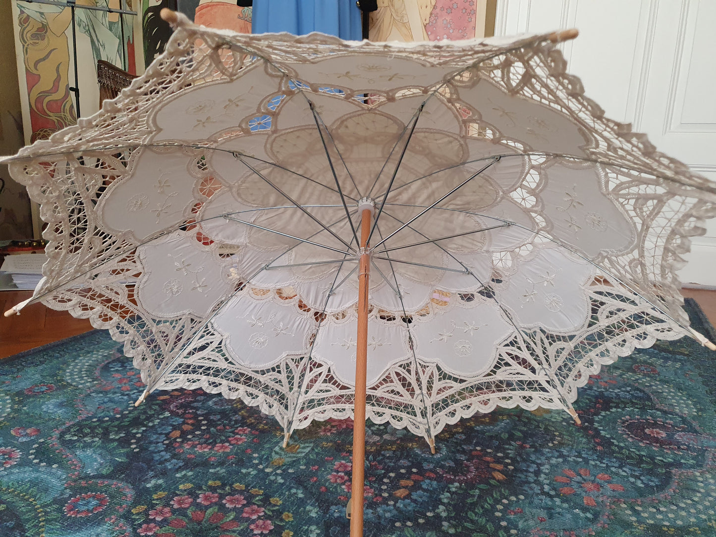 The Victorian Bride Lace Parasol