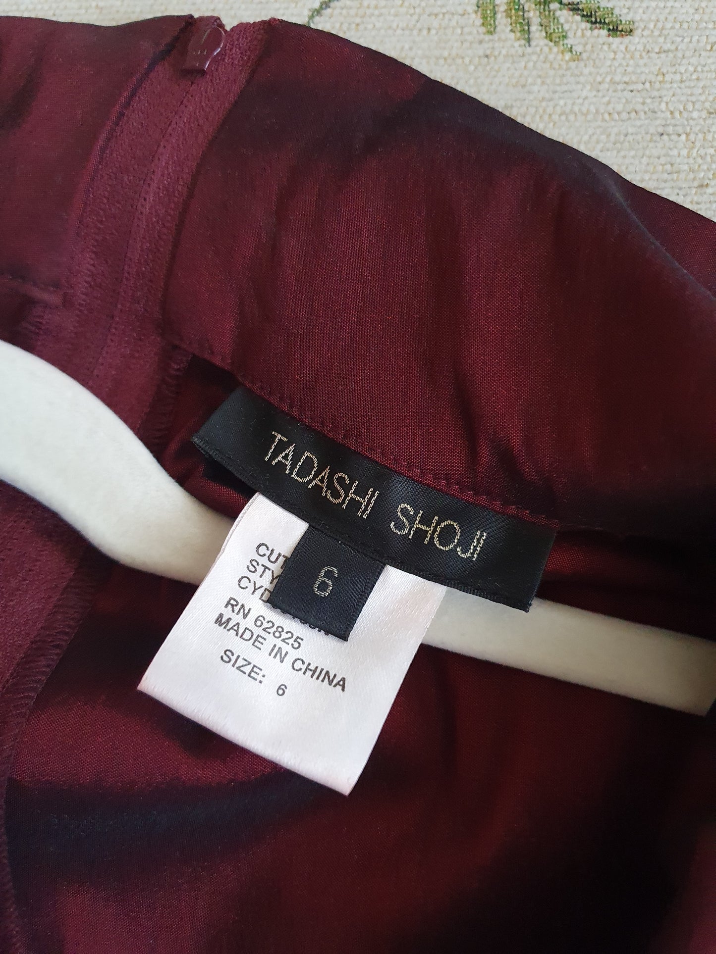 Authentic Vintage Tadashi Shoji Blouse In Burgundy Red in Size S