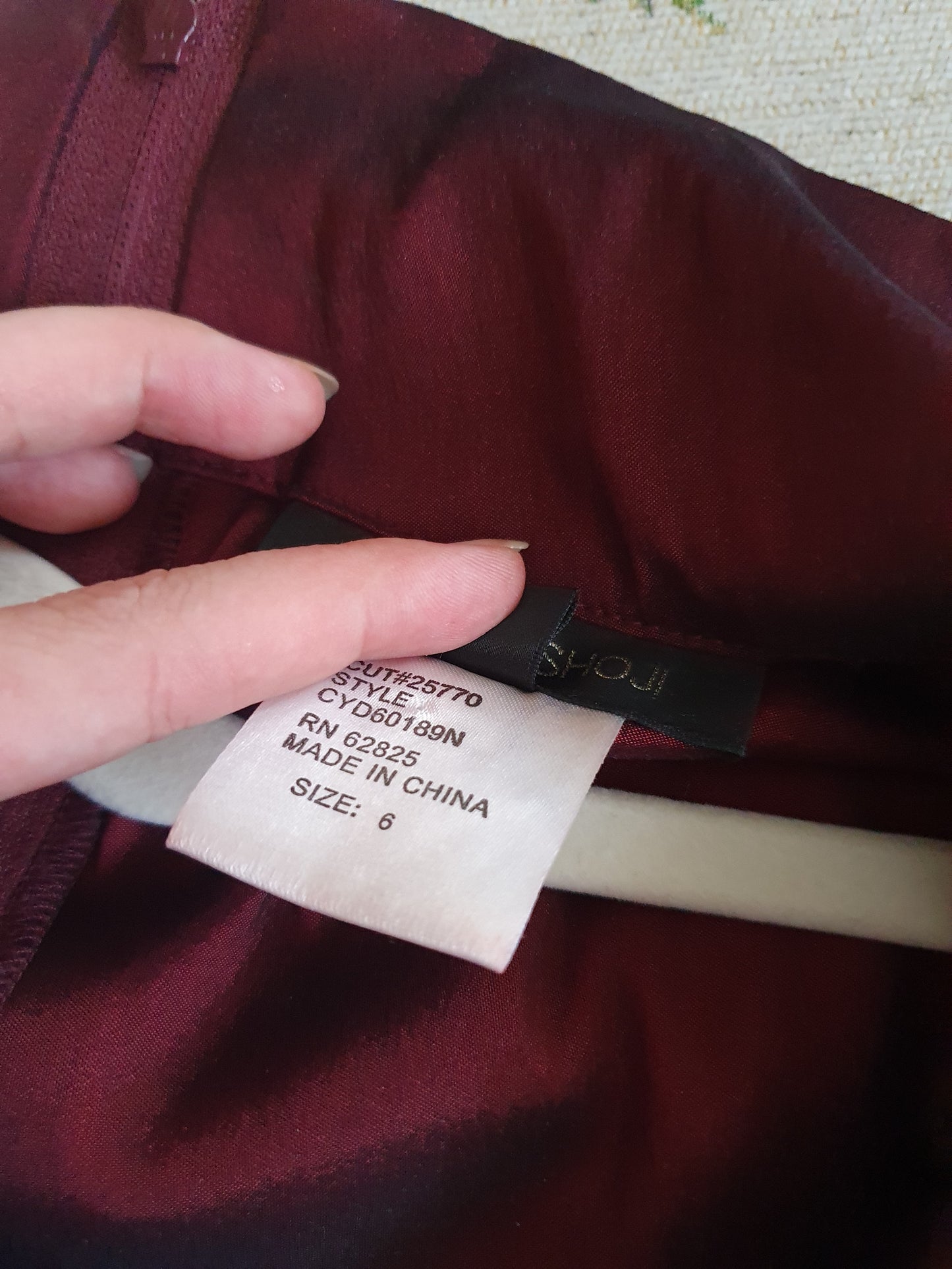 Authentic Vintage Tadashi Shoji Blouse In Burgundy Red in Size S