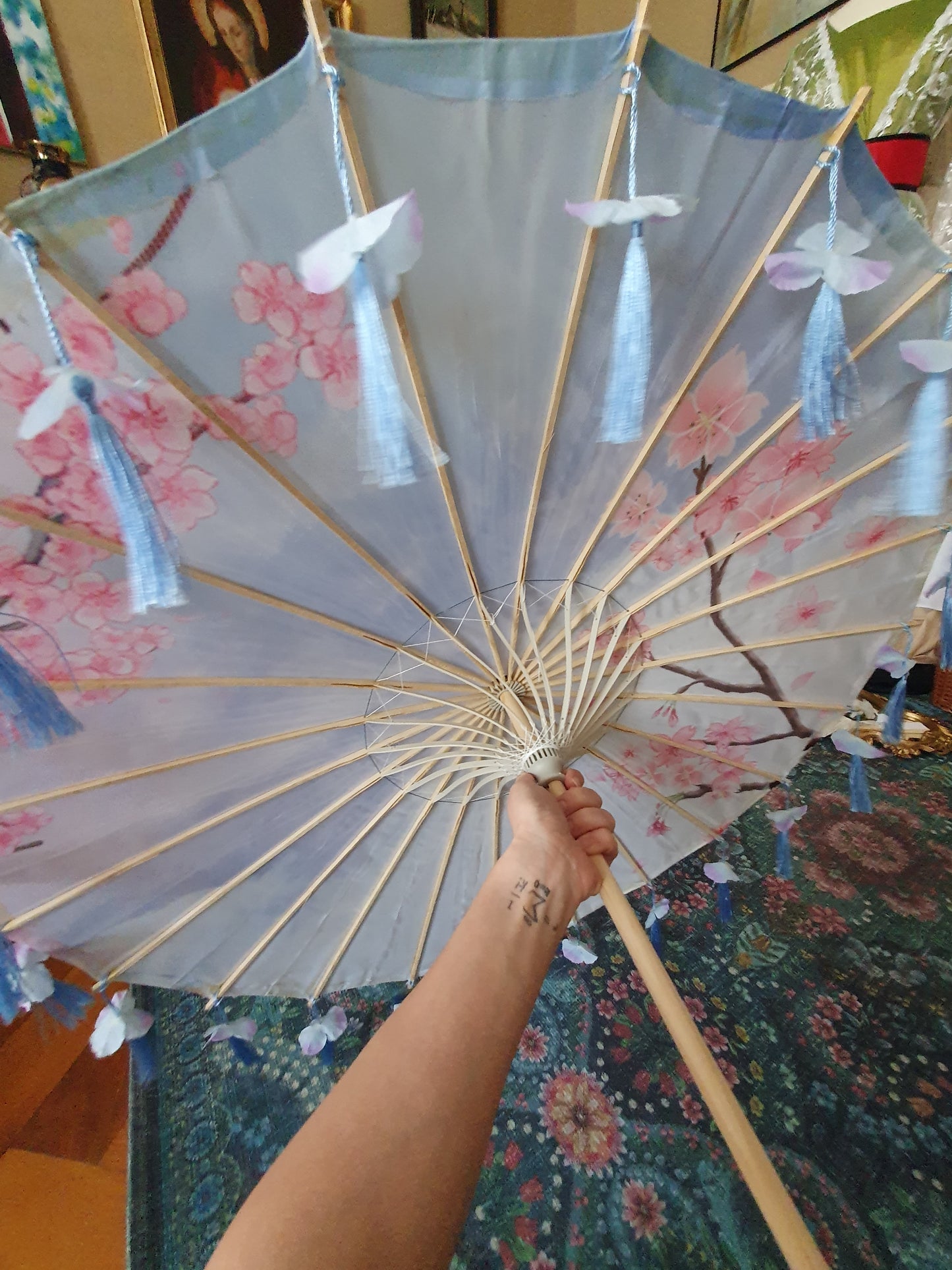 The Blue Hanfu Parasol