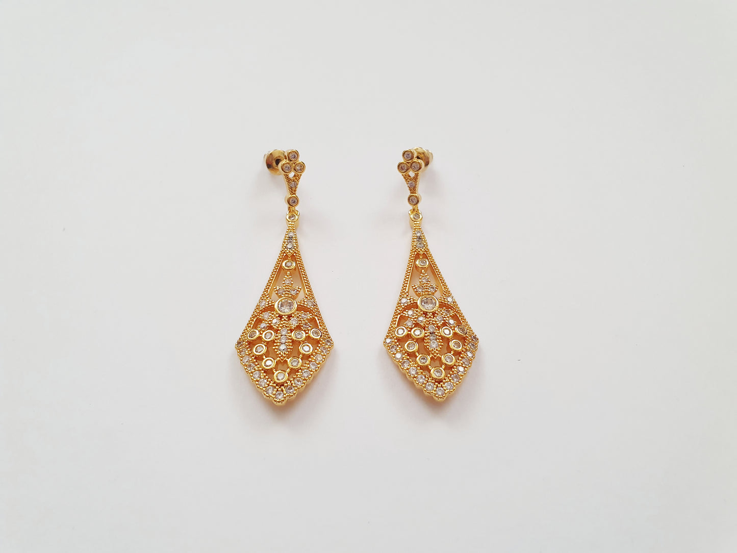 The Gatsby Glamour Art Deco Earrings In Gold