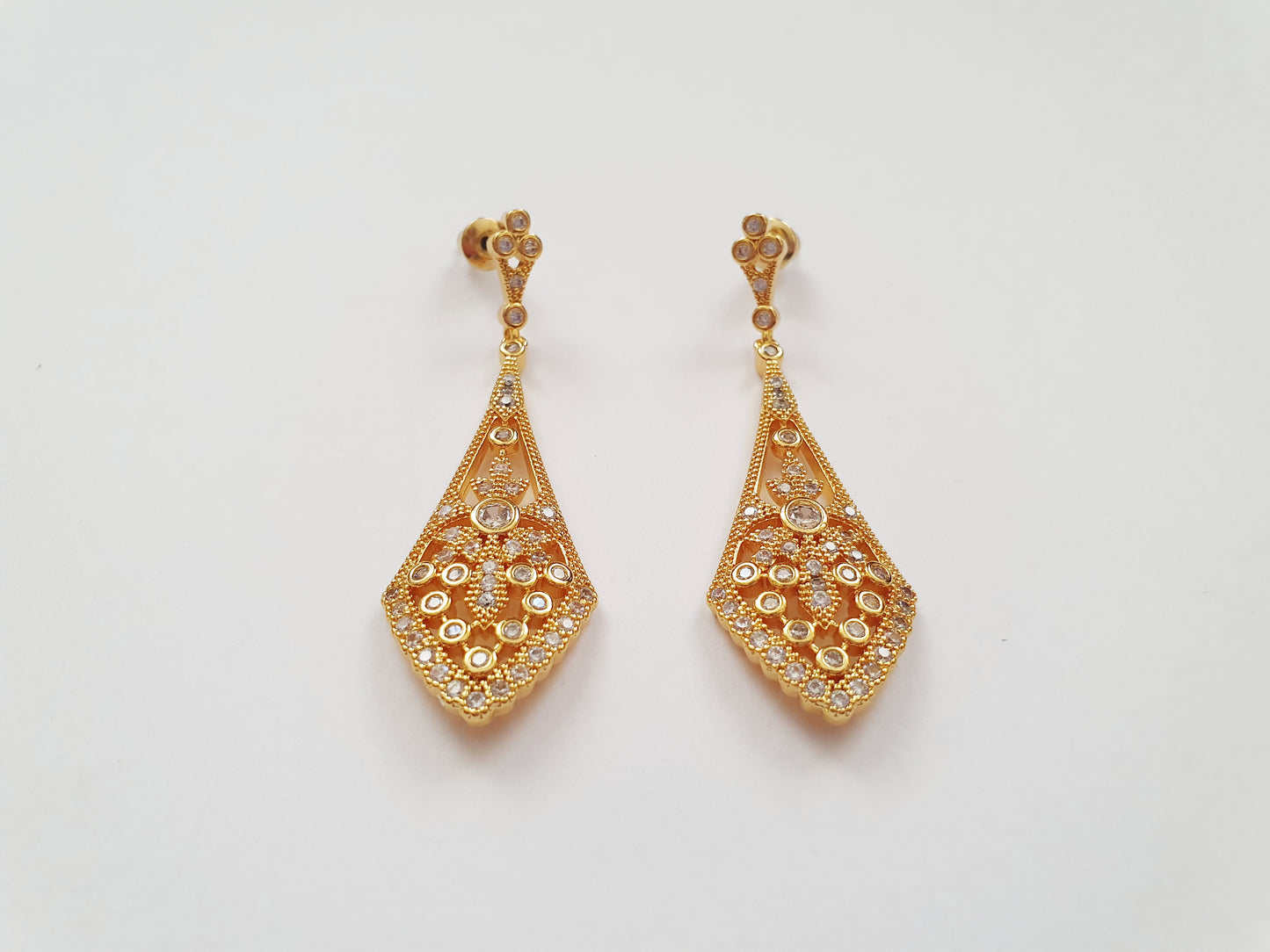 The Gatsby Glamour Art Deco Earrings In Gold