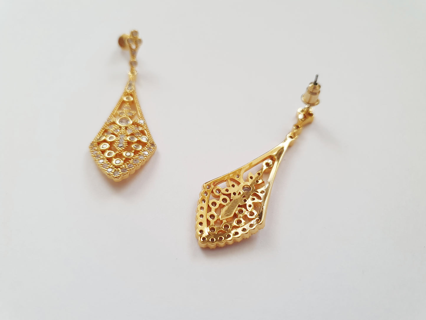 The Gatsby Glamour Art Deco Earrings In Gold