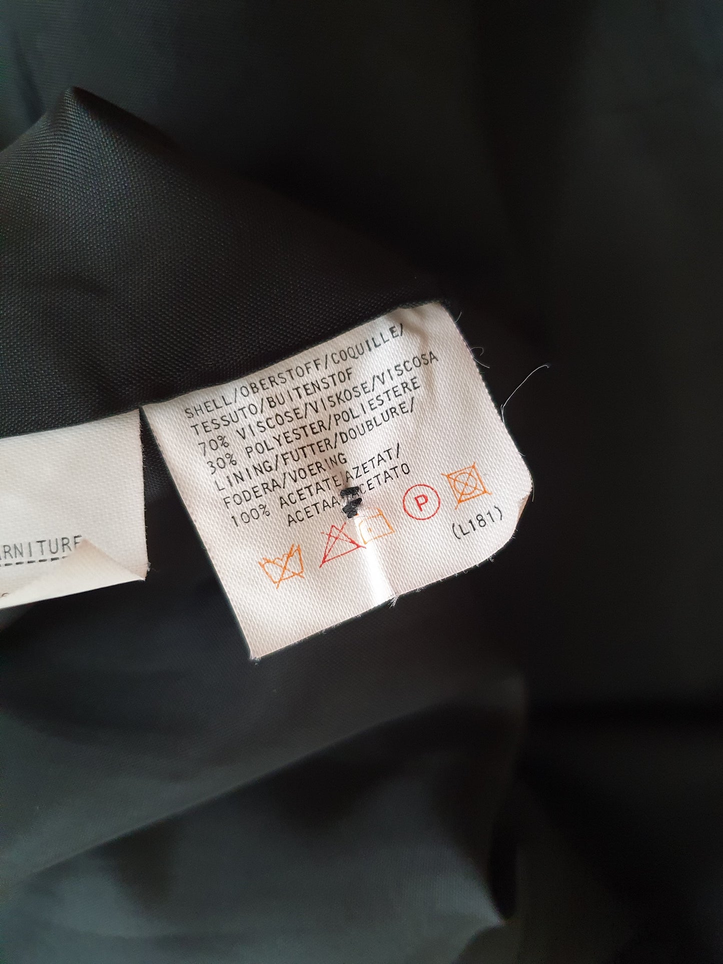 Authentic Vintage Black Cartoon Blazer With Velvet Flowers In Size XL