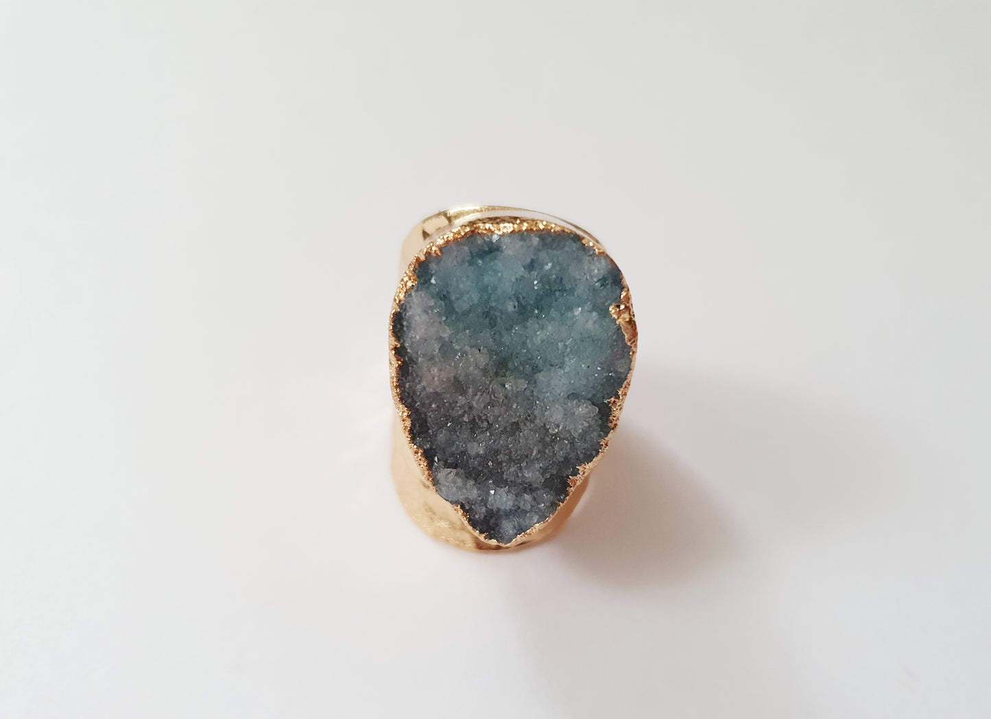 The Luxurious Bleu Pétrole Druzy Ring