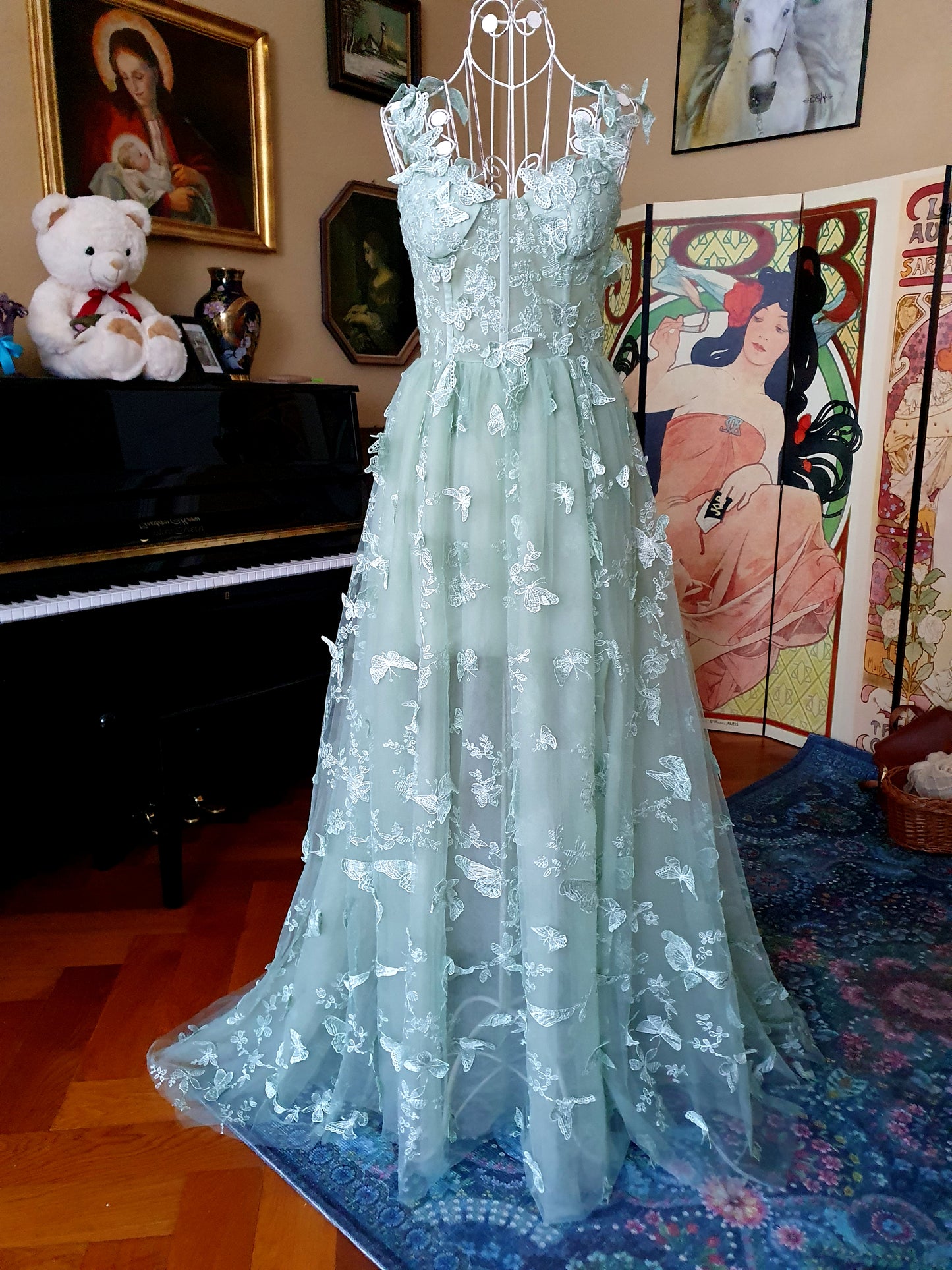 The Celestine Gown In Light Green