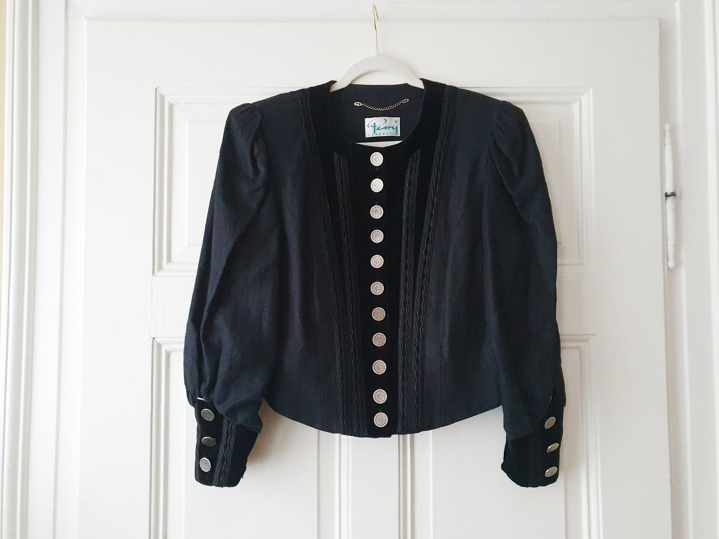 Authentic Vintage Traditional Bavarian Blazer Size XL in Black