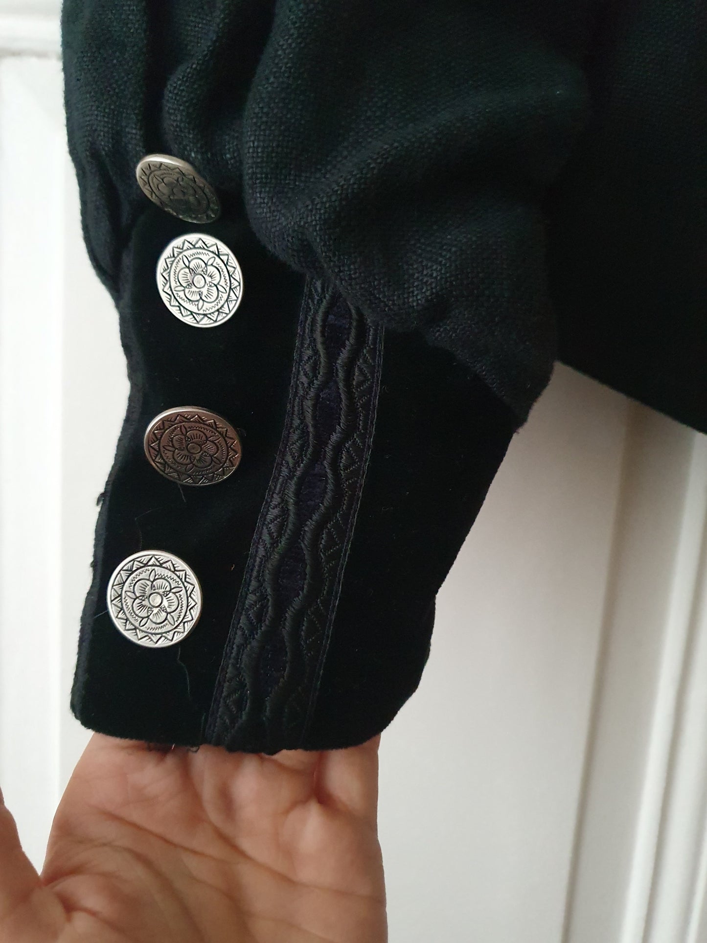 Authentic Vintage Traditional Bavarian Blazer Size XL in Black