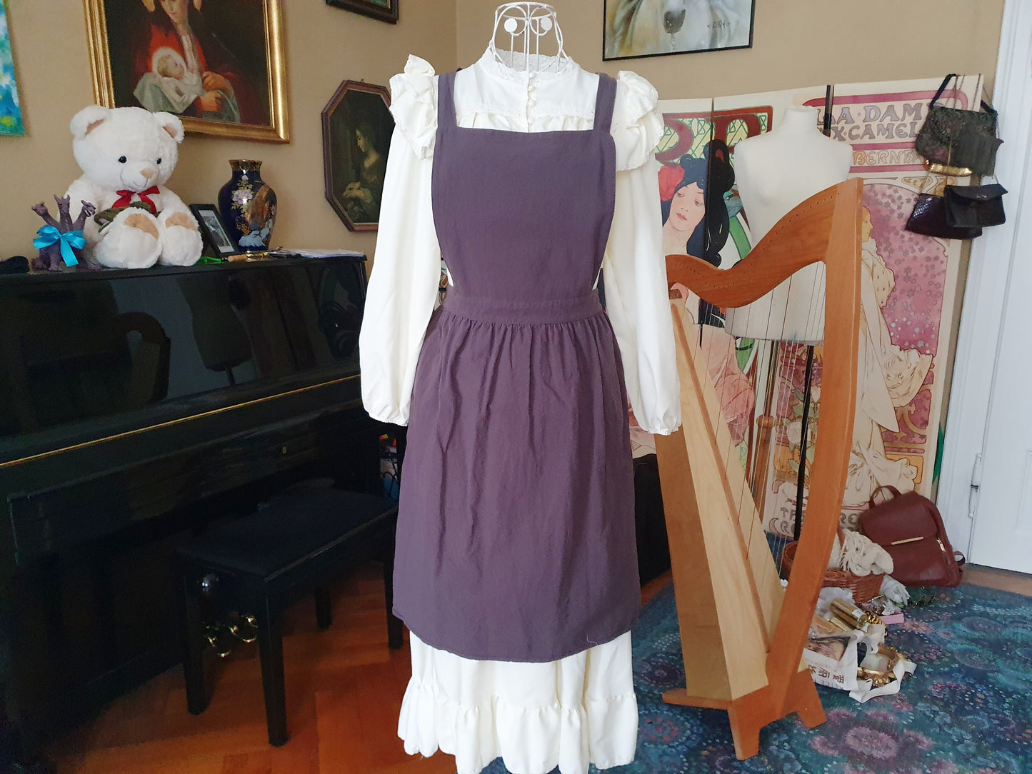 The Darling Apron In Grey - One Size