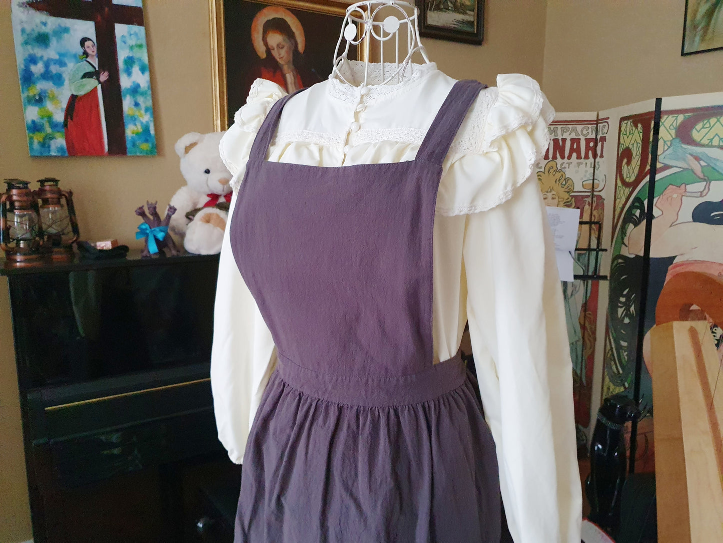 The Darling Apron In Grey - One Size
