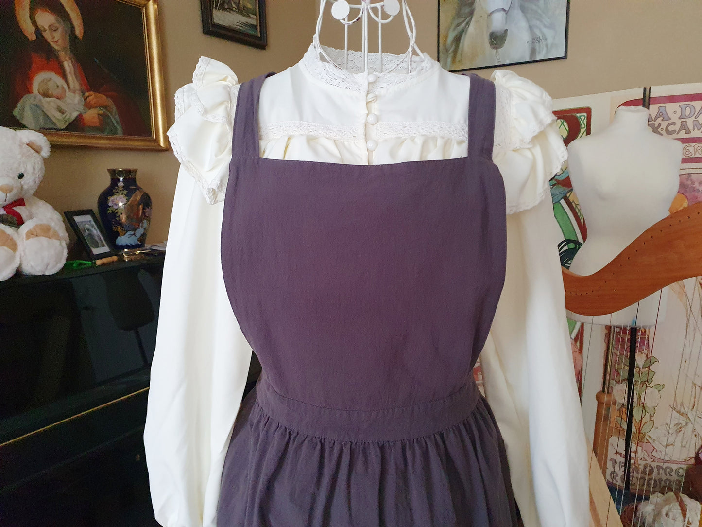 The Darling Apron In Grey - One Size