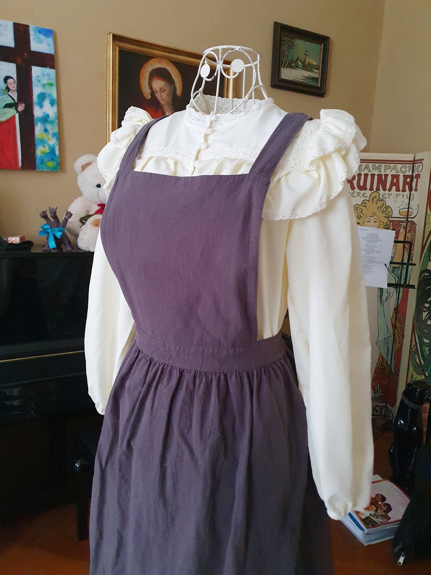 The Darling Apron In Grey - One Size