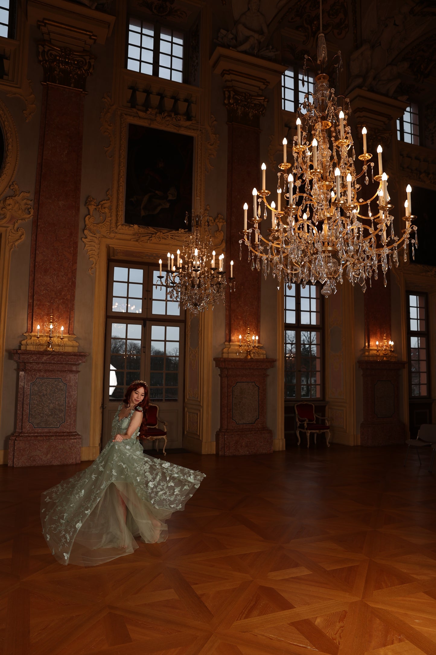 The Celestine Gown In Light Green
