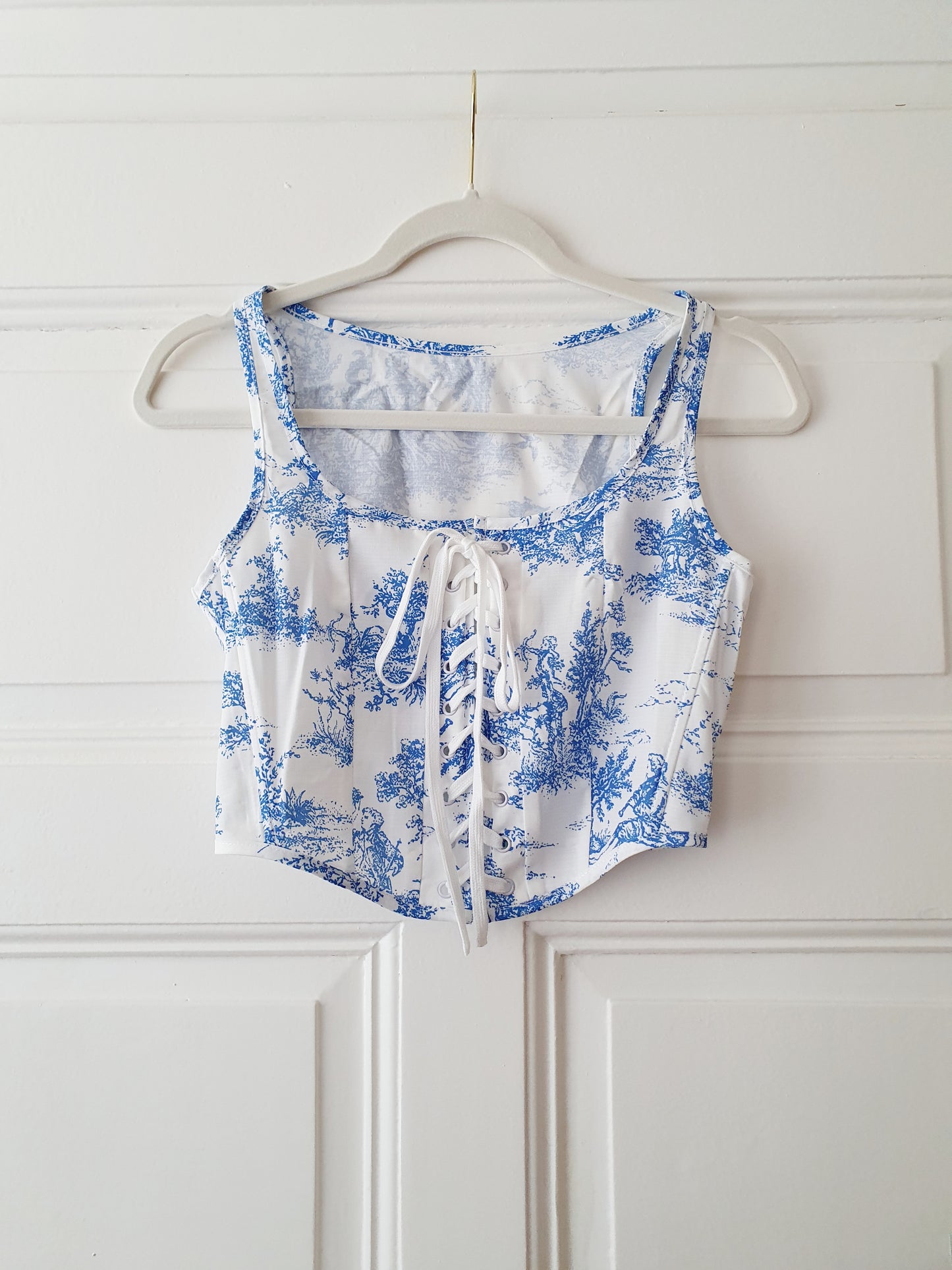 The Delft Blue Corset Top