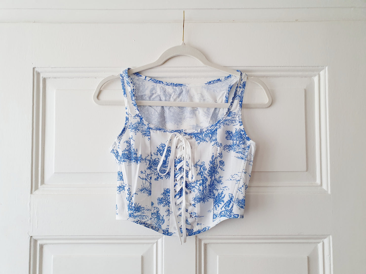 The Delft Blue Corset Top