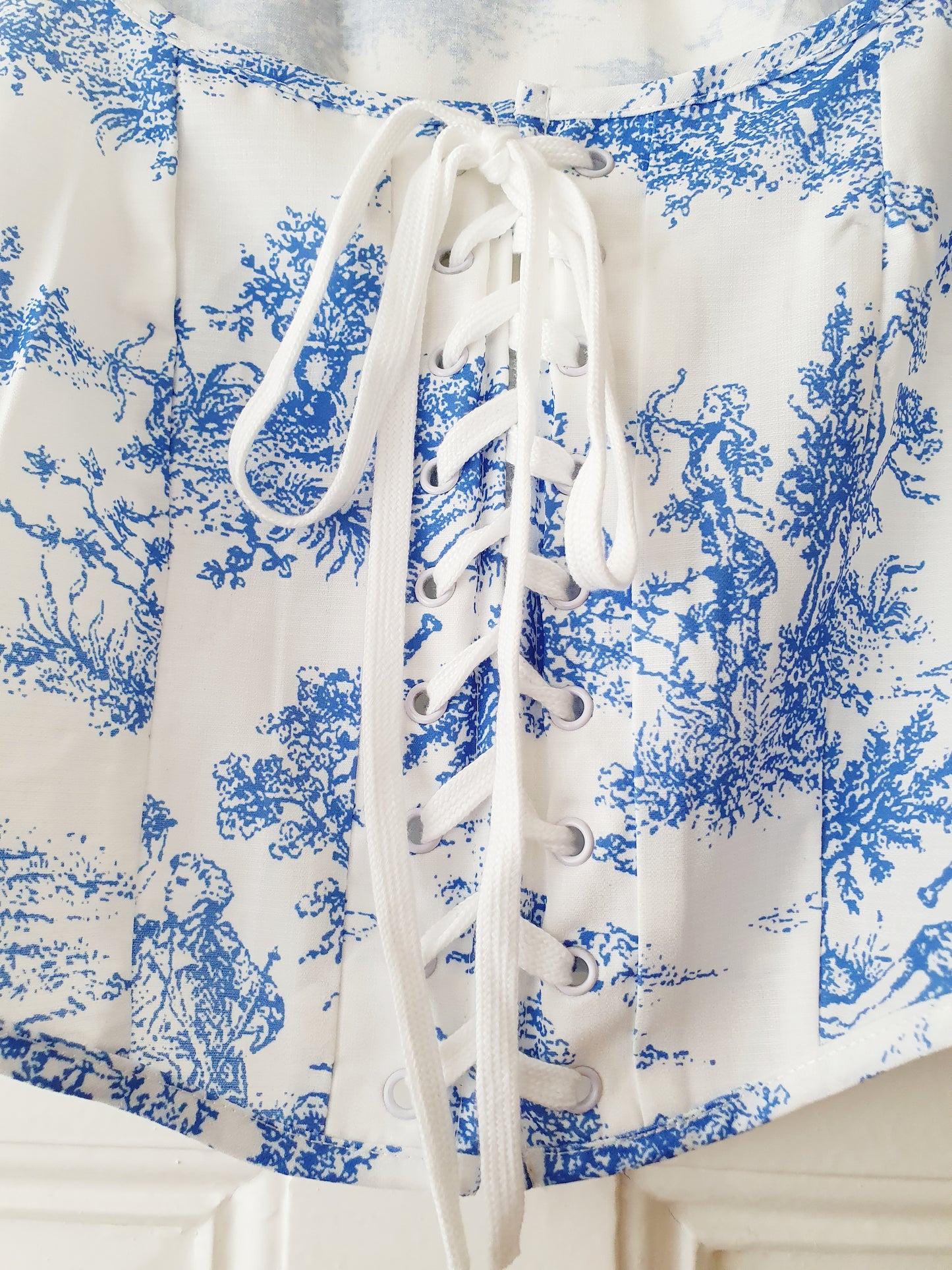 The Delft Blue Corset Top