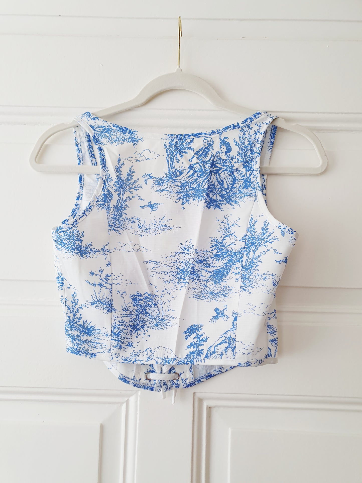 The Delft Blue Corset Top