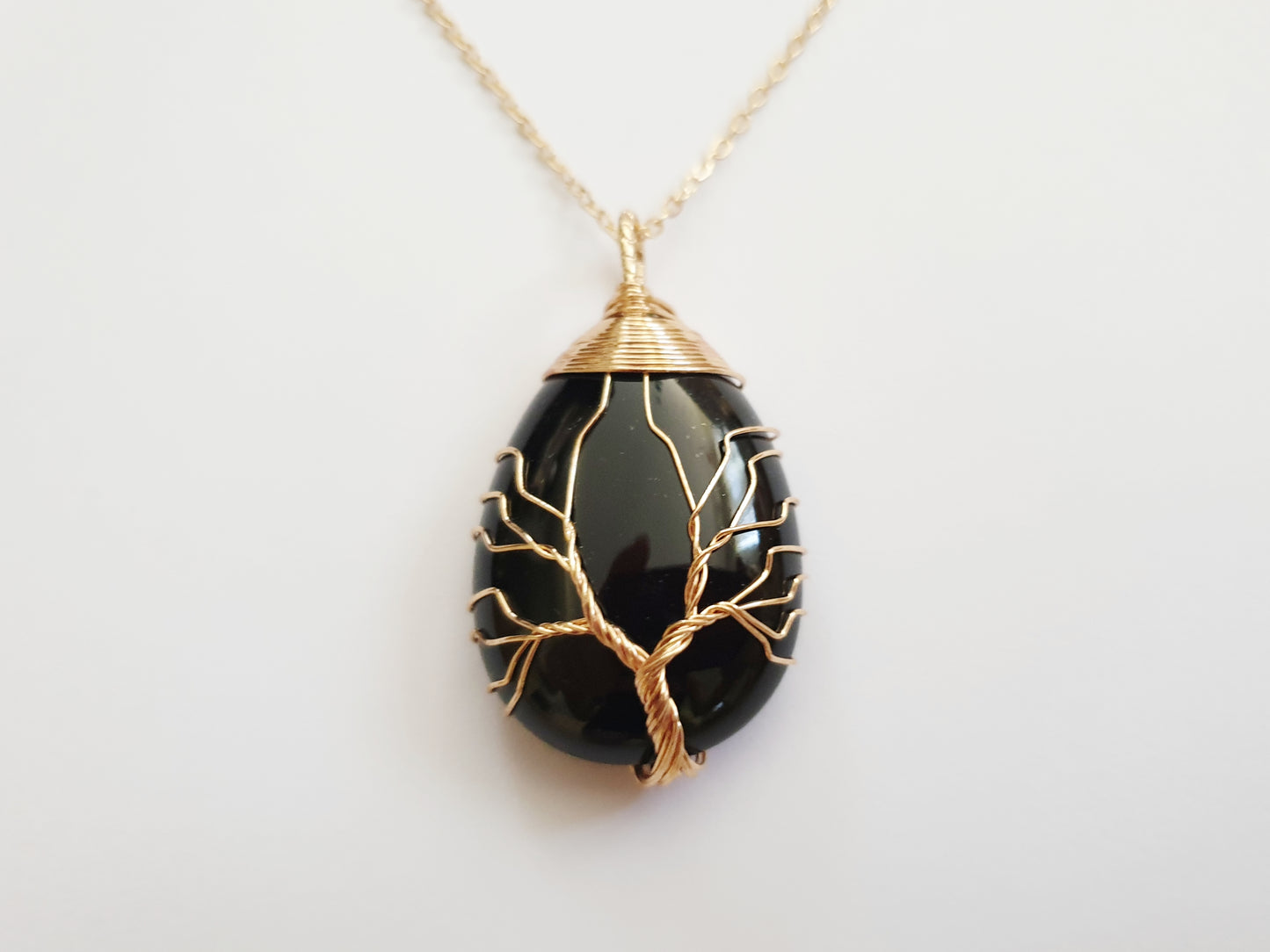 The Black Quartz Tree Of Life Necklace