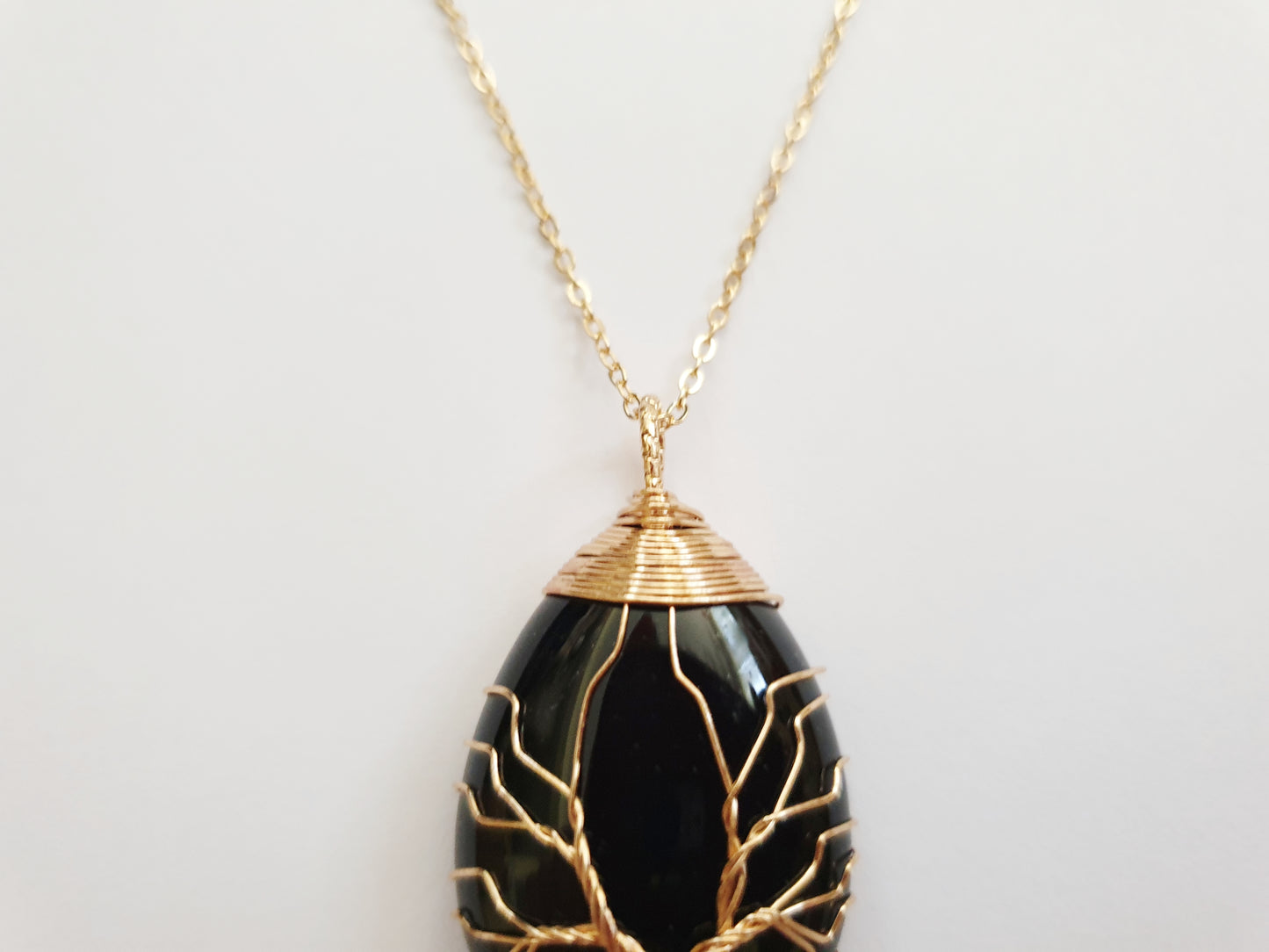 The Black Quartz Tree Of Life Necklace