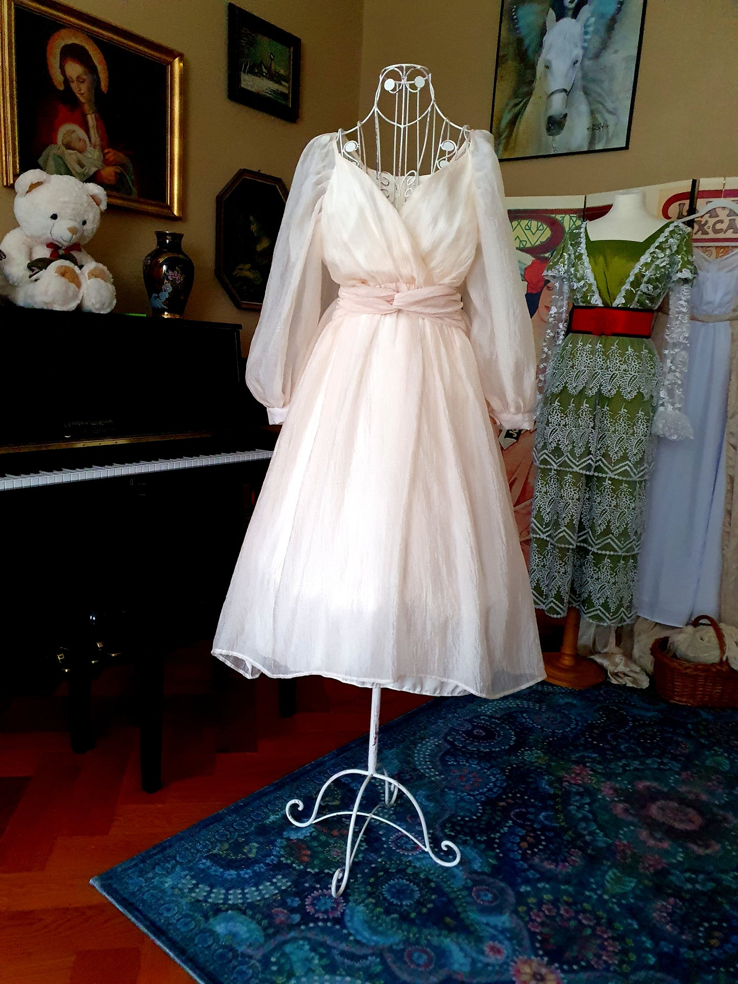 The Douce Chiffon Midi Dress - Size XS