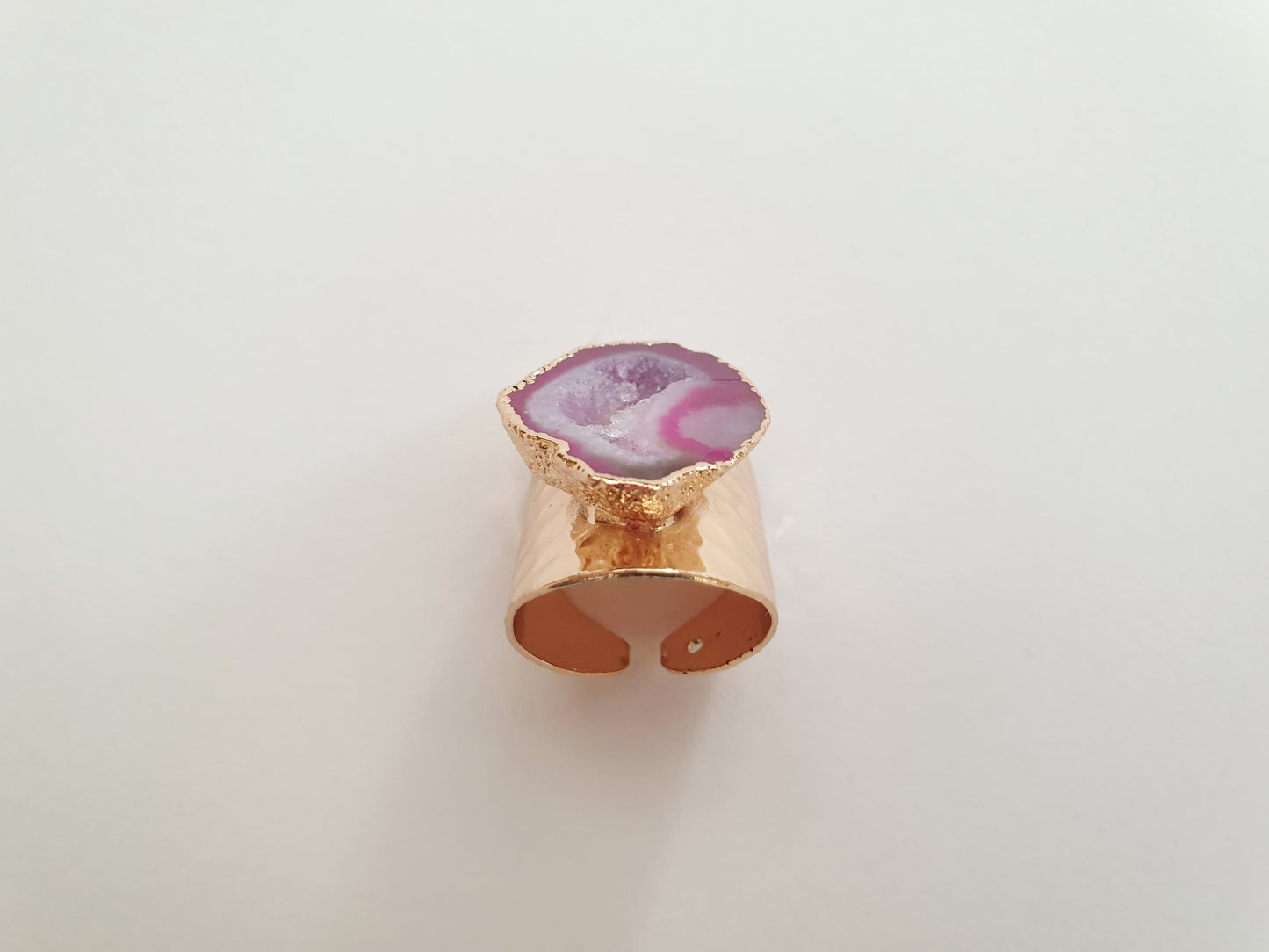 The Luxurious Pink Geode Ring