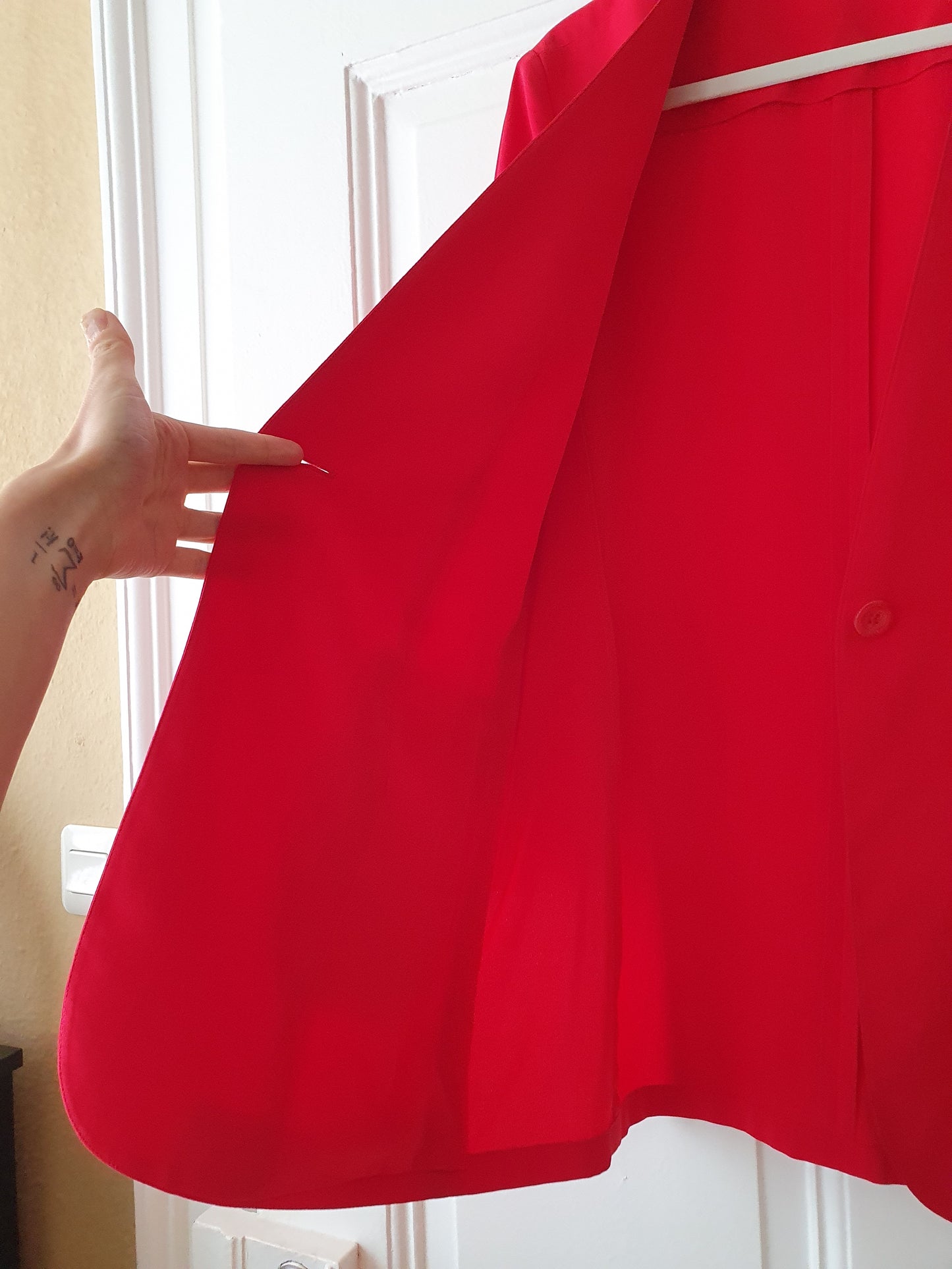 Authentic Vintage Red Jean Claire Long Blazer In Size S