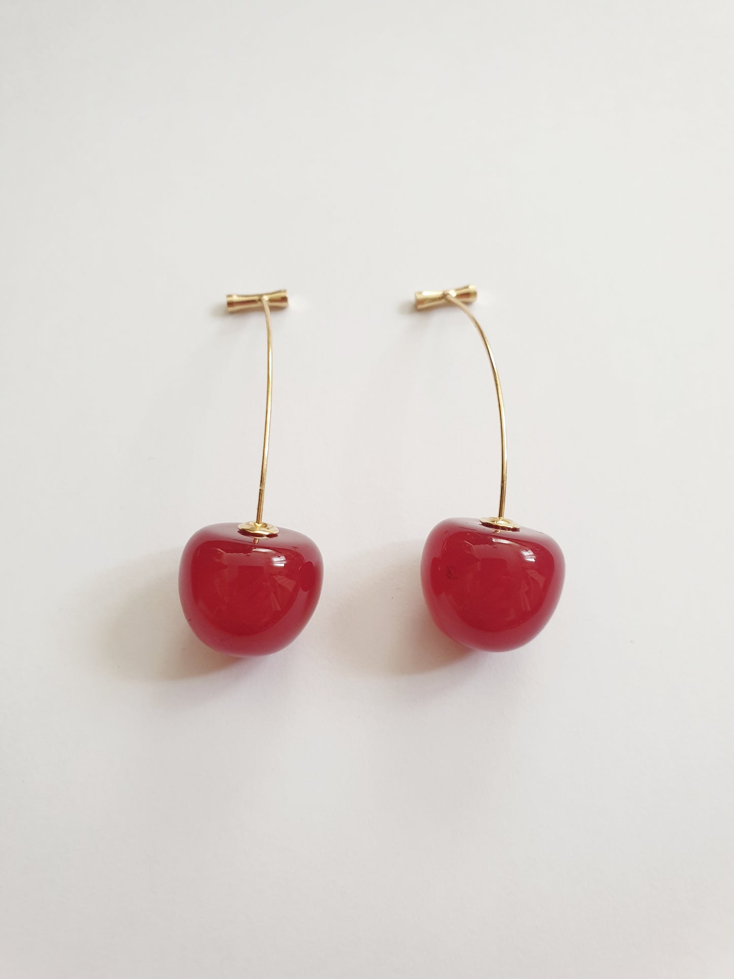 The Cherry Harvest Earrings - Light Red