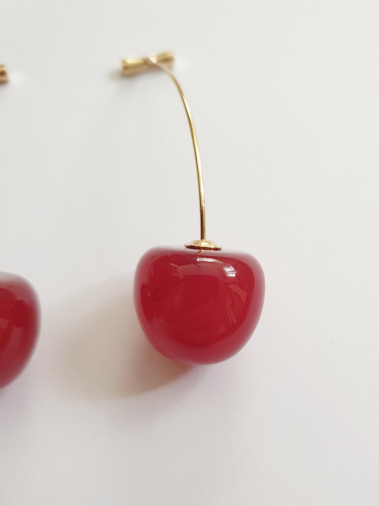 The Cherry Harvest Earrings - Light Red