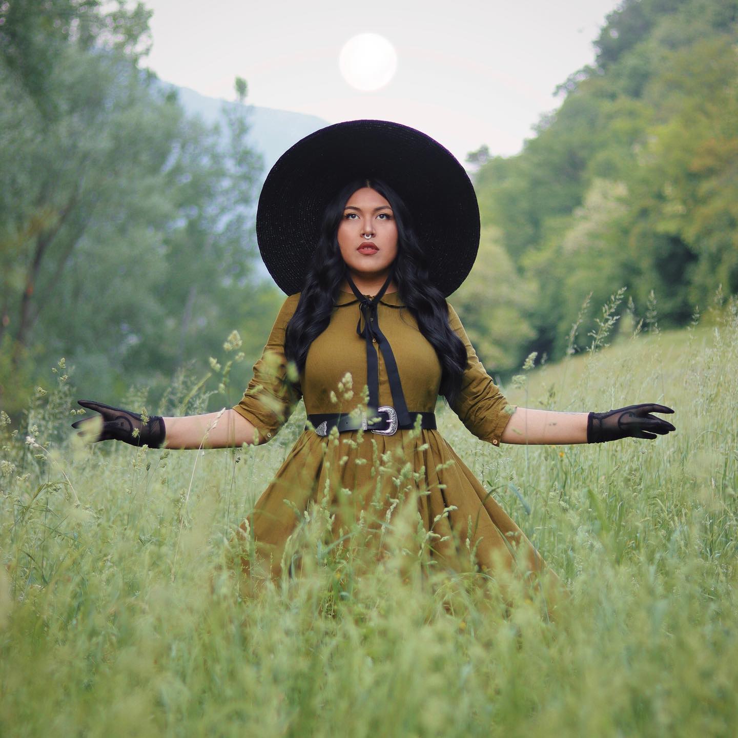 The Black Maya Straw Hat