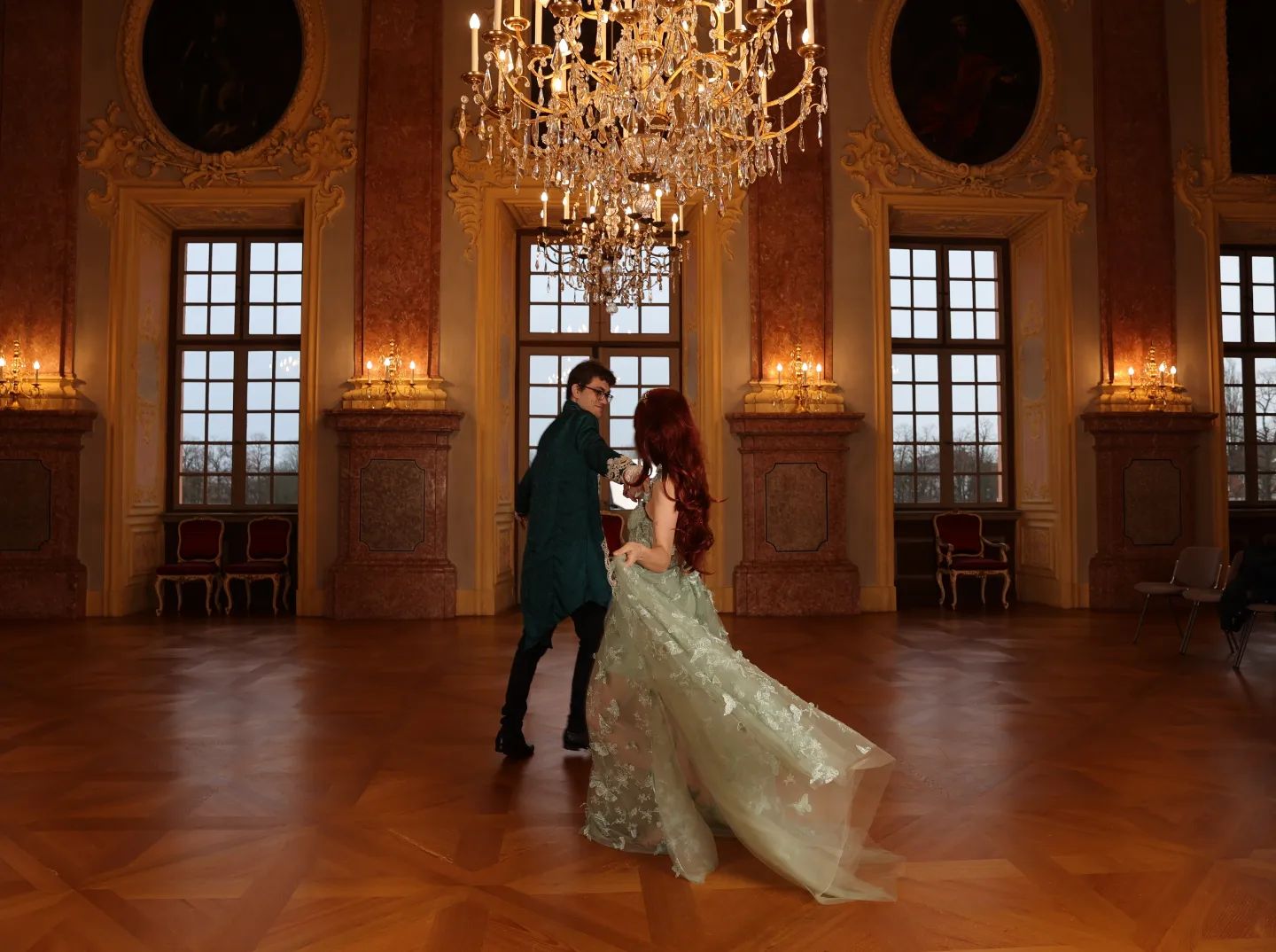 The Celestine Gown In Light Green