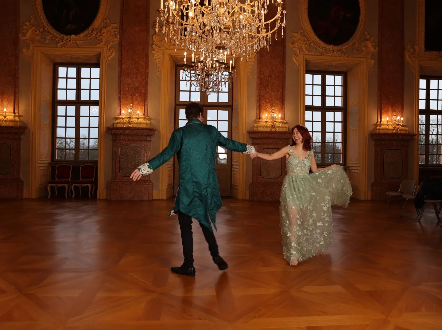 The Celestine Gown In Light Green