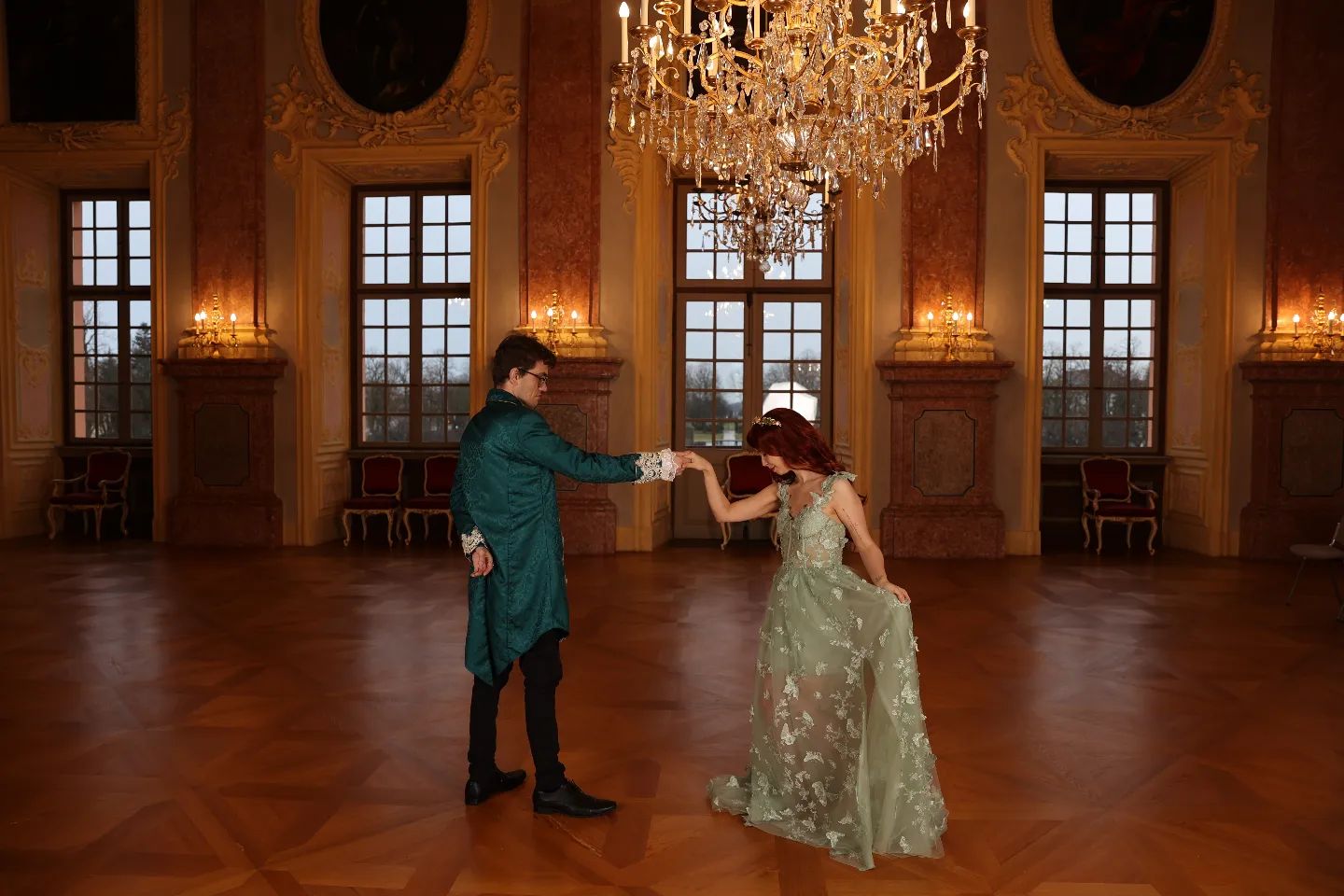 The Celestine Gown In Light Green