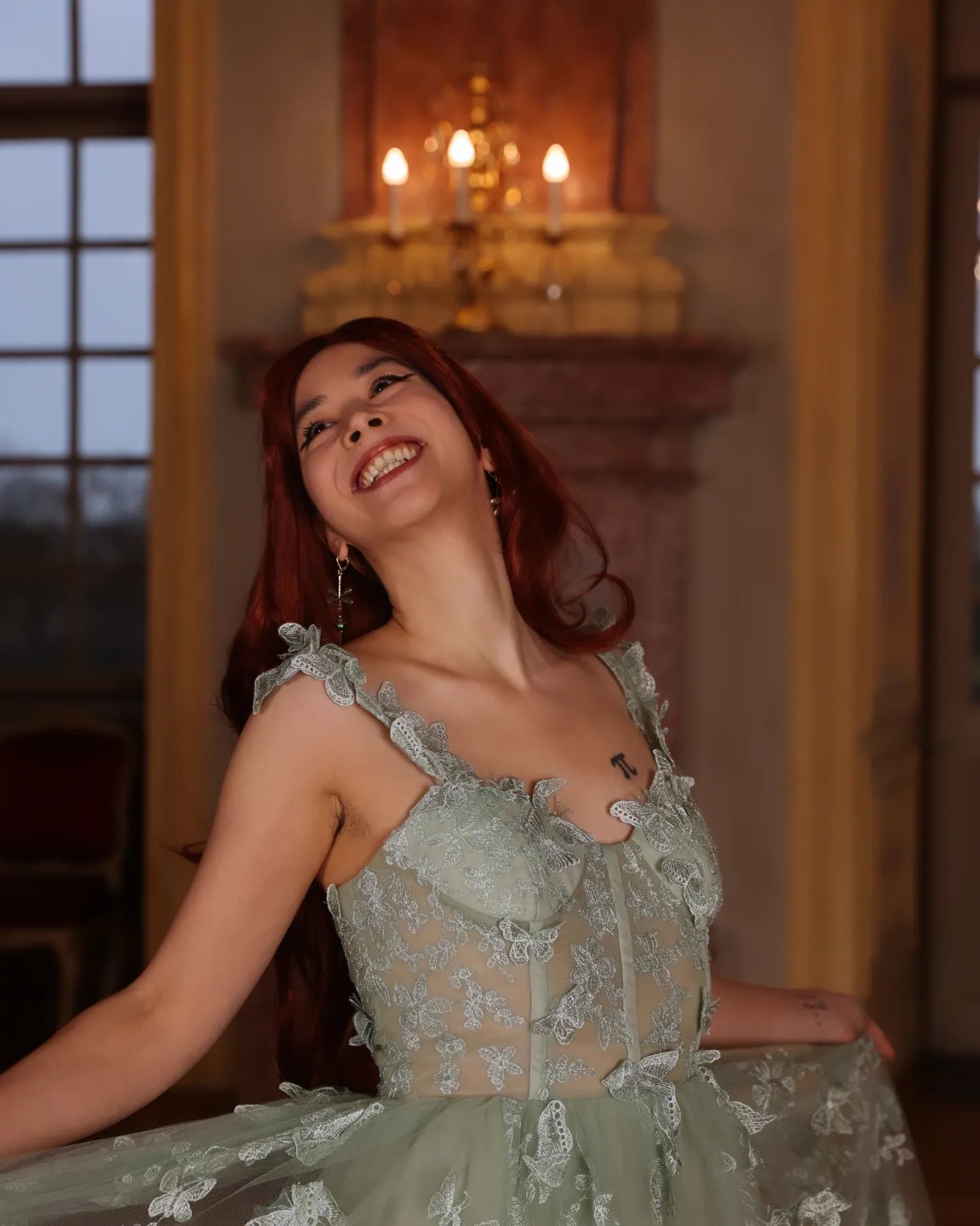 The Celestine Gown In Light Green
