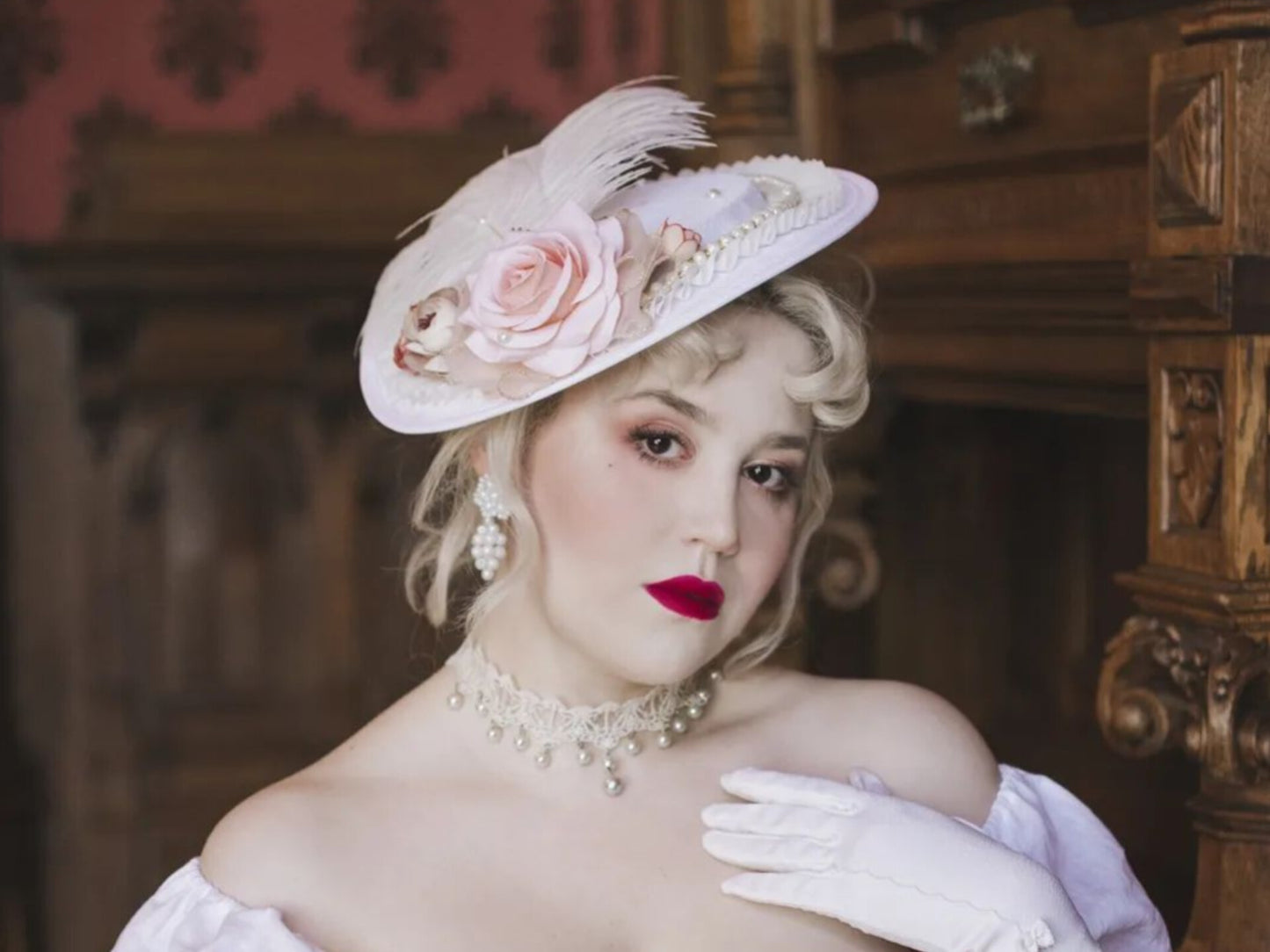 The White Bergère Romance Hat