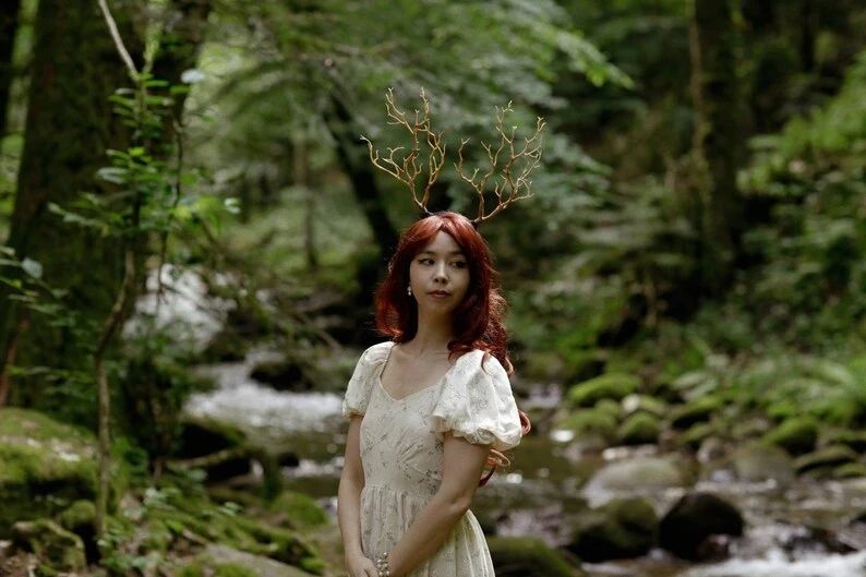 The Cernunnos Antler Headband - Brown