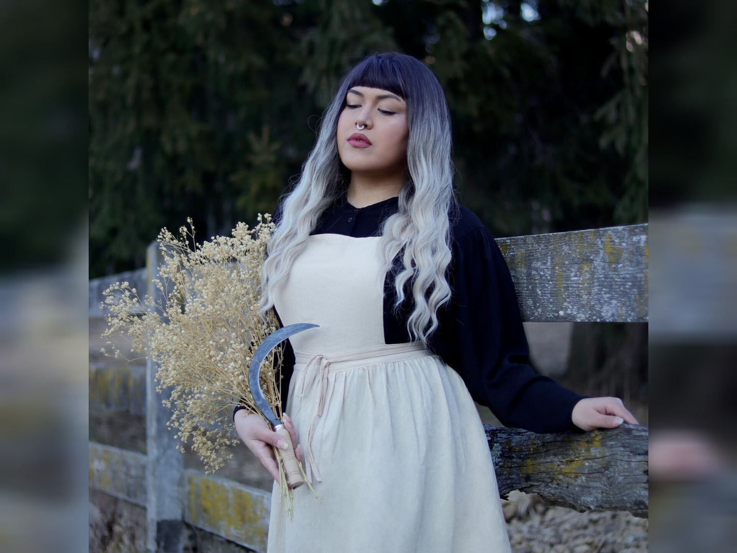 The Darling Apron in Beige - One Size